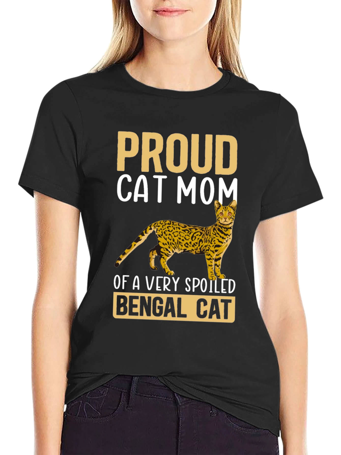 Proud Cat Mom Bengal Cat T-Shirt