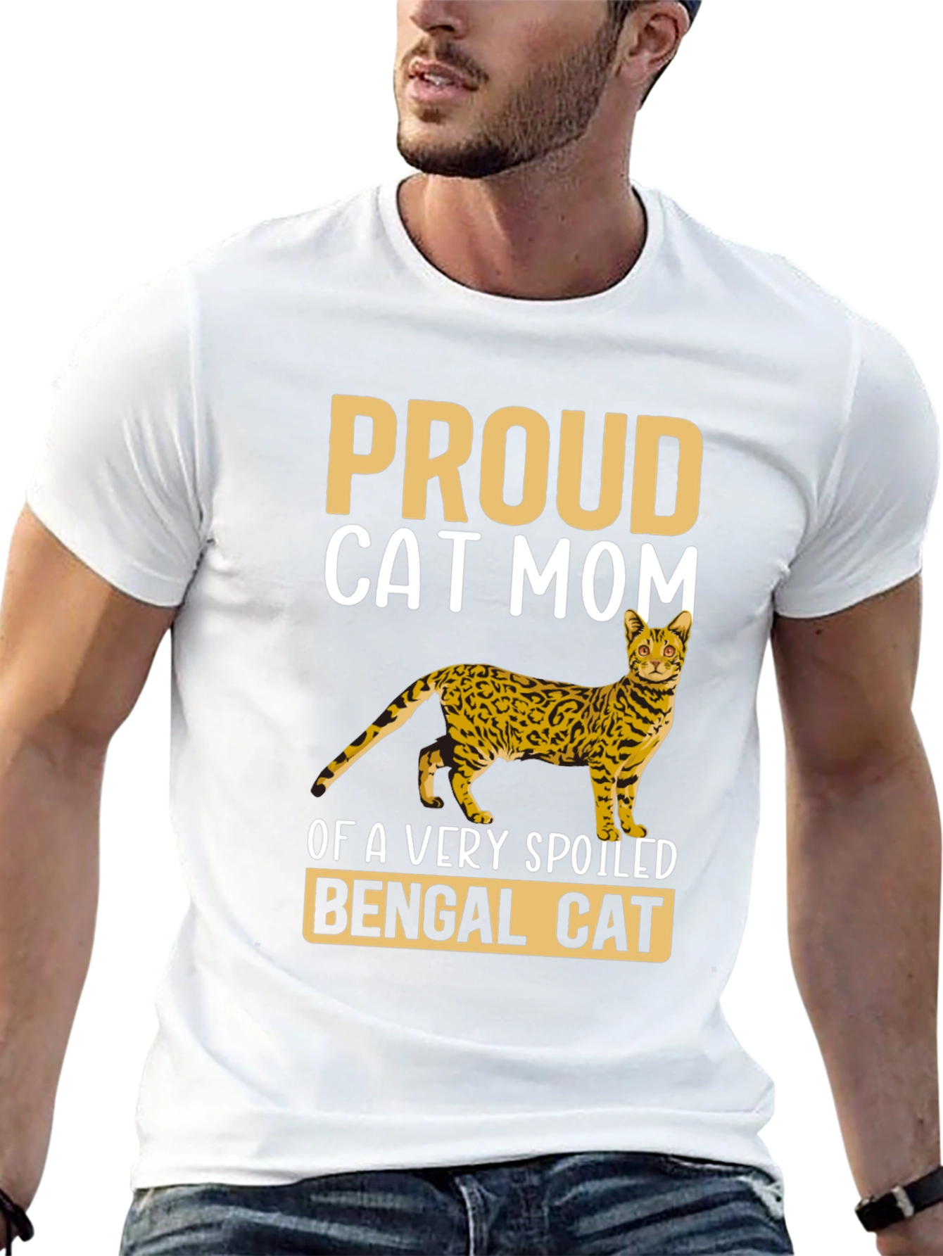 Proud Cat Mom Bengal Cat T-Shirt