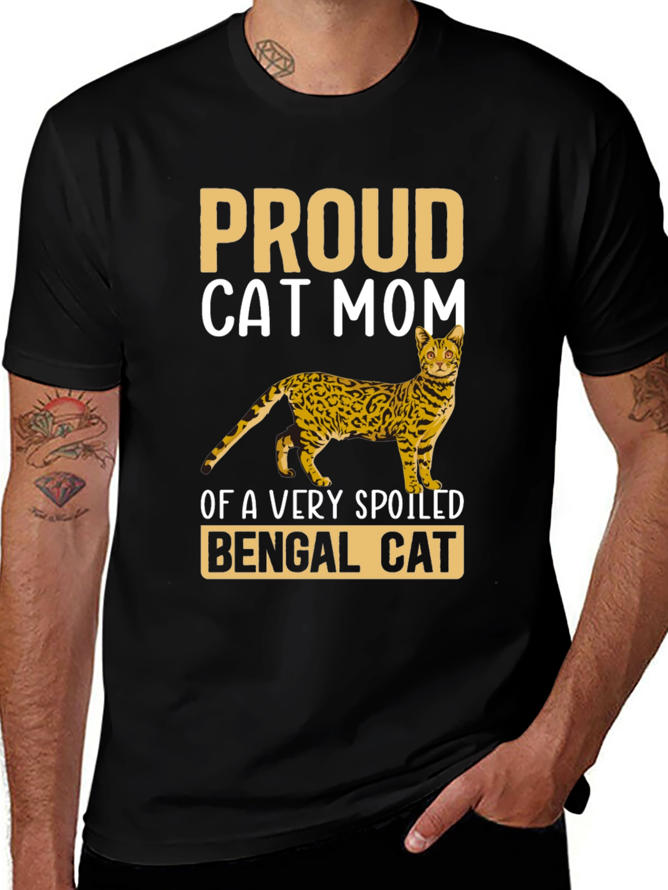 Proud Cat Mom Bengal Cat T-Shirt