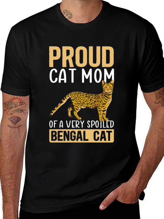 Proud Cat Mom Bengal Cat T-Shirt