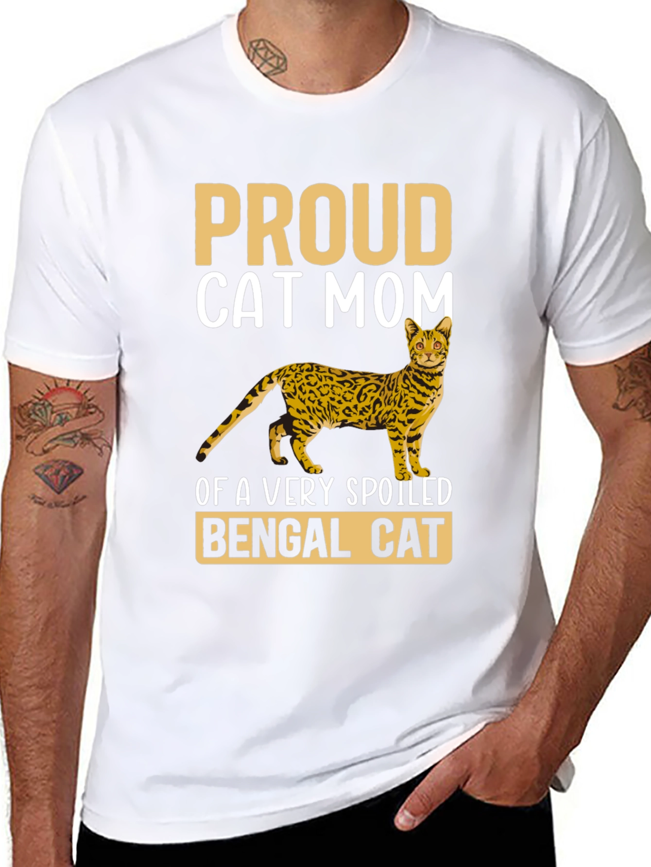 Proud Cat Mom Bengal Cat T-Shirt