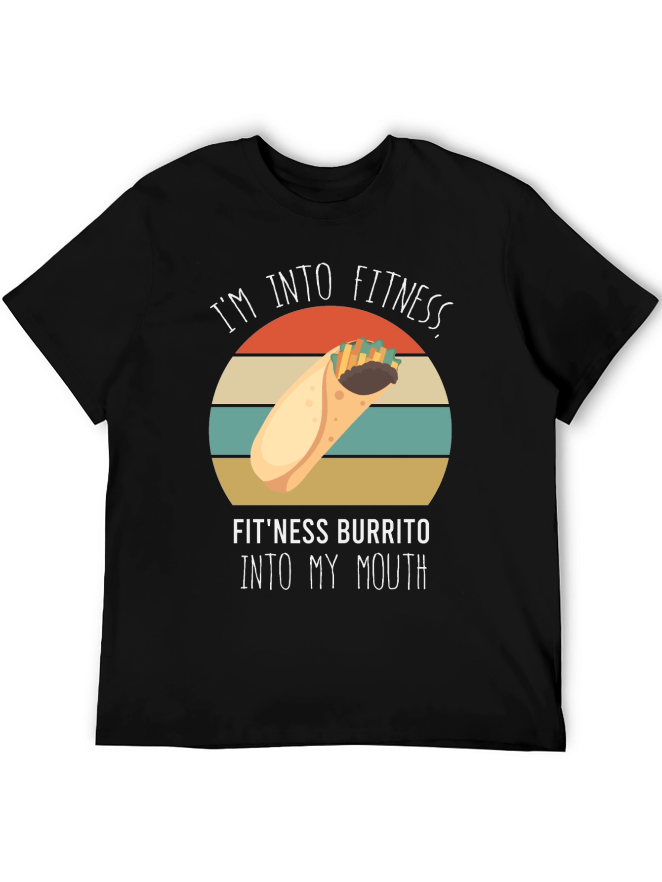 Fitness Burrito T-Shirt - Funny Gym Workout Tee