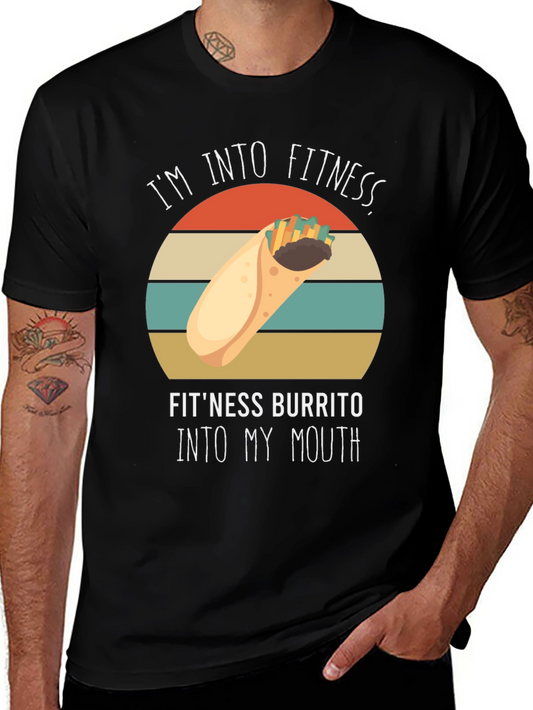 Fitness Burrito T-Shirt - Funny Gym Workout Tee