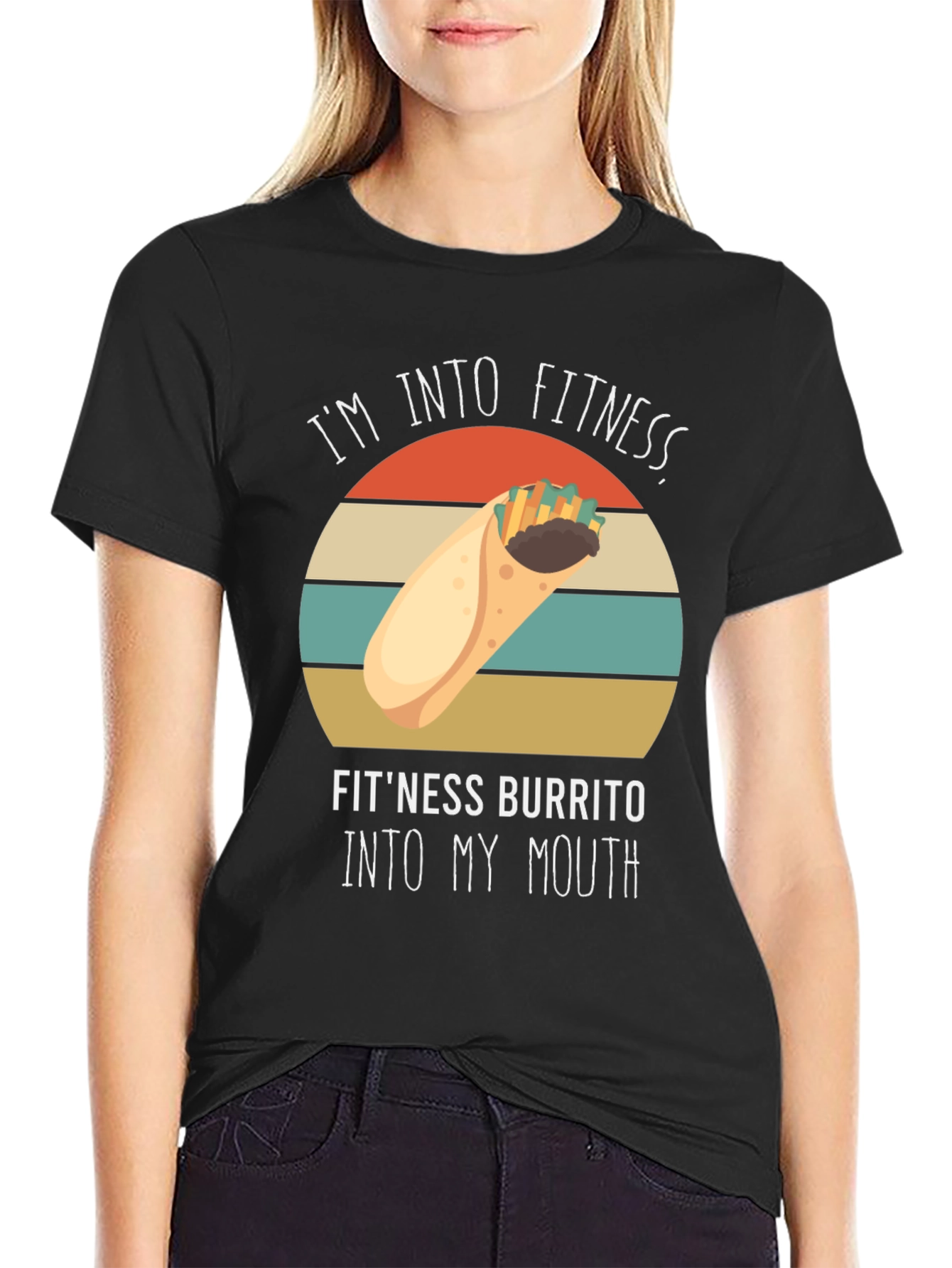 Fitness Burrito T-Shirt - Funny Gym Workout Tee