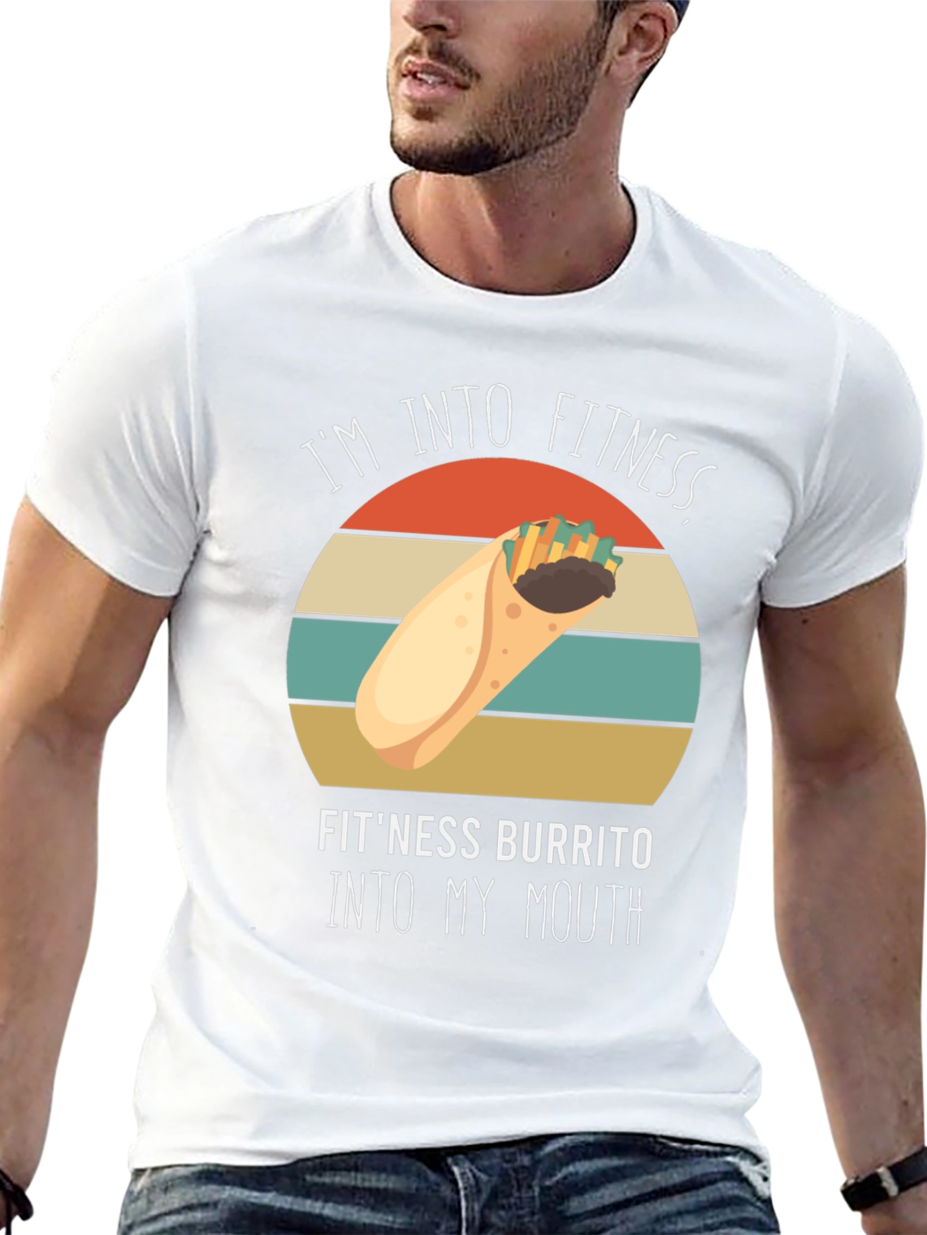 Fitness Burrito T-Shirt - Funny Gym Workout Tee