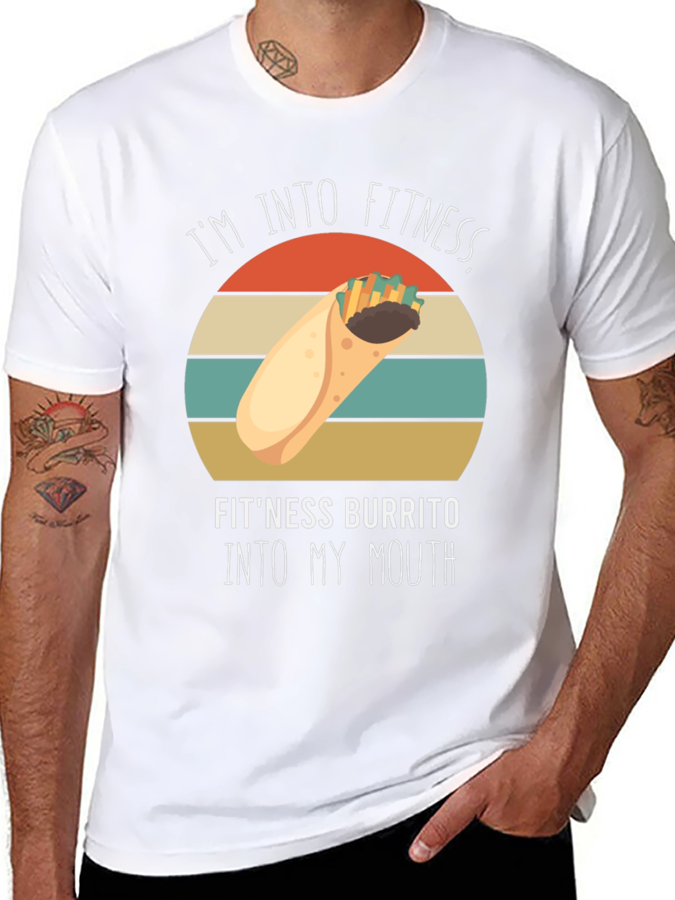 Fitness Burrito T-Shirt - Funny Gym Workout Tee