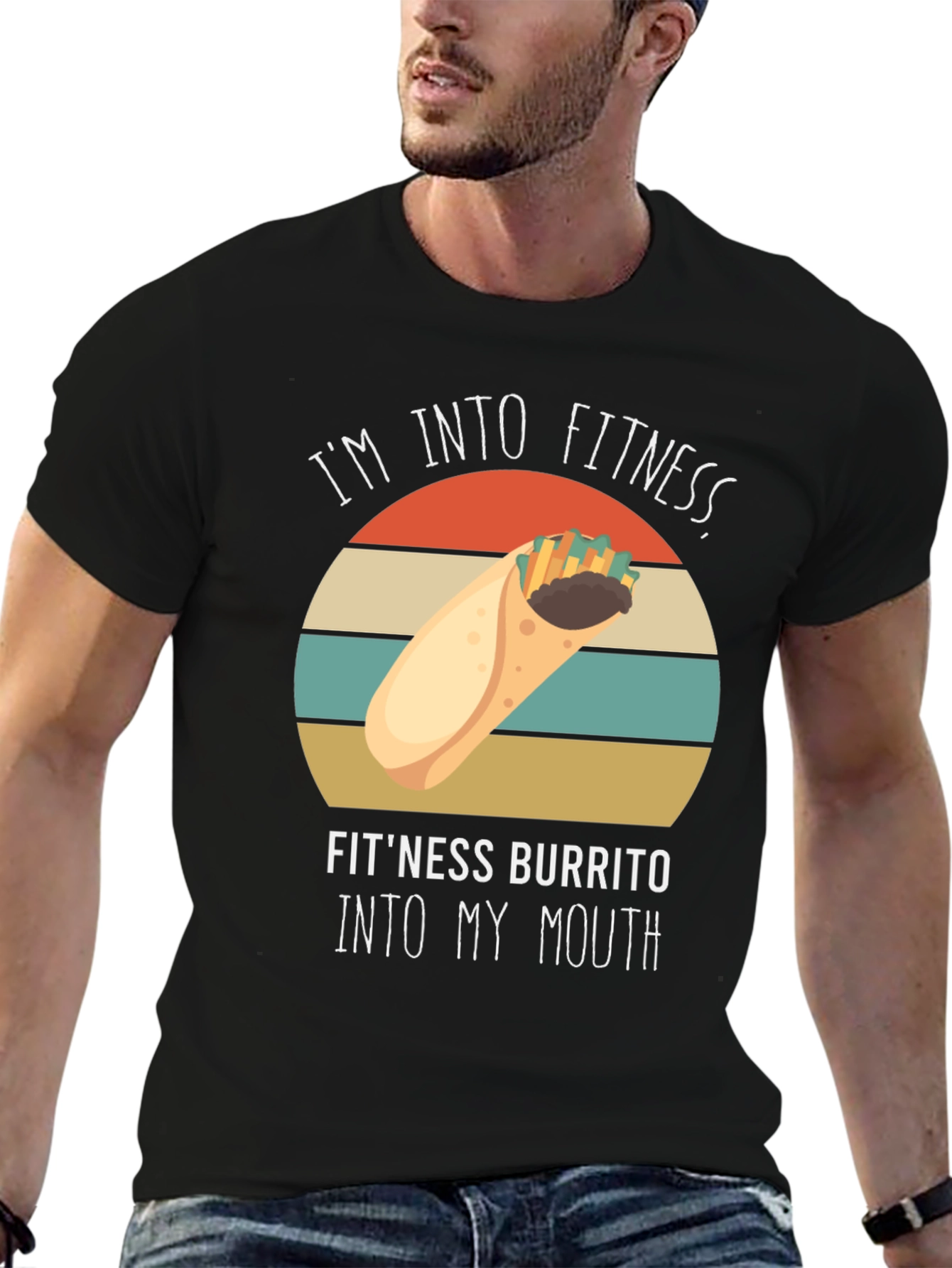 Fitness Burrito T-Shirt - Funny Gym Workout Tee