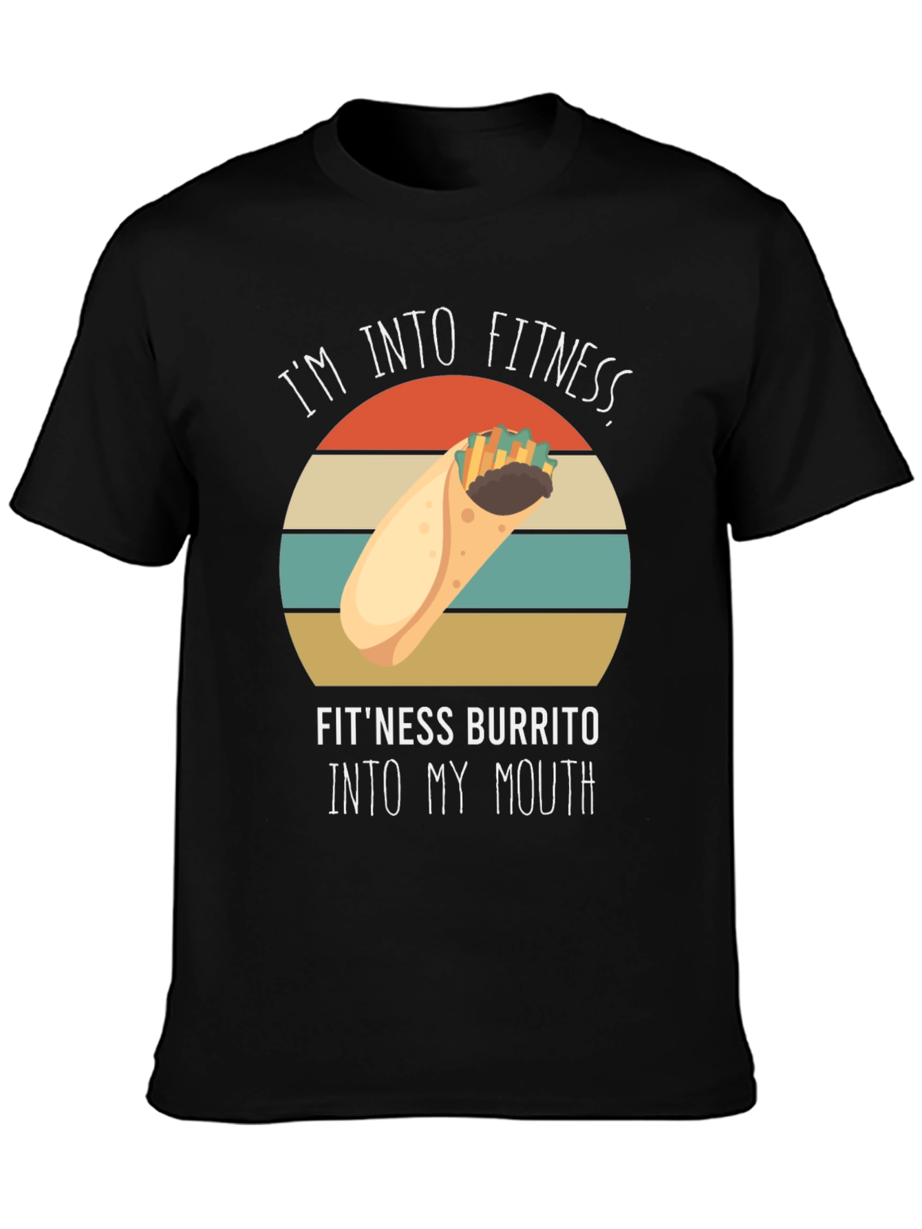 Fitness Burrito T-Shirt - Funny Gym Workout Tee
