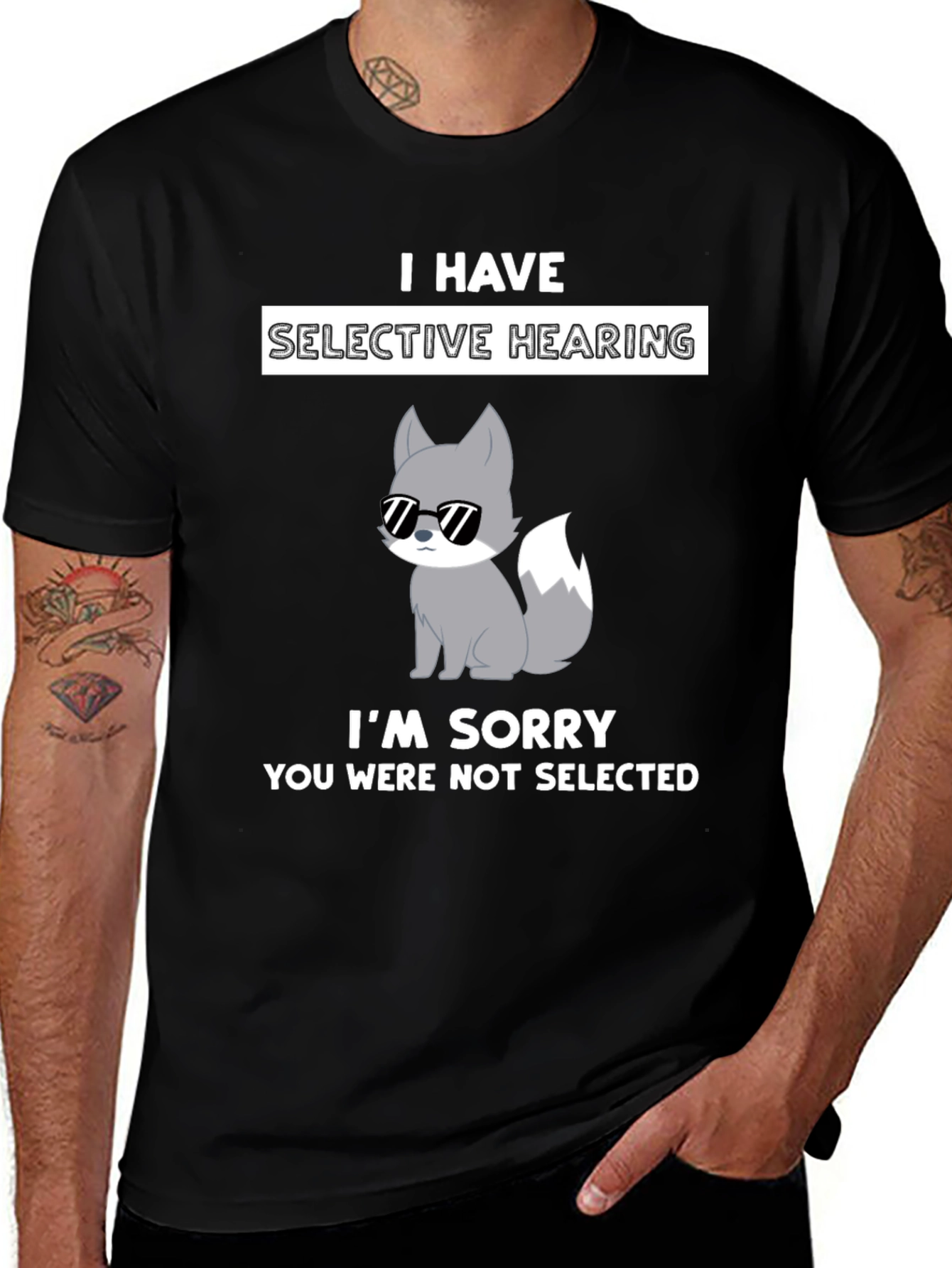 Selective Hearing T-Shirt - Funny Novelty Tee