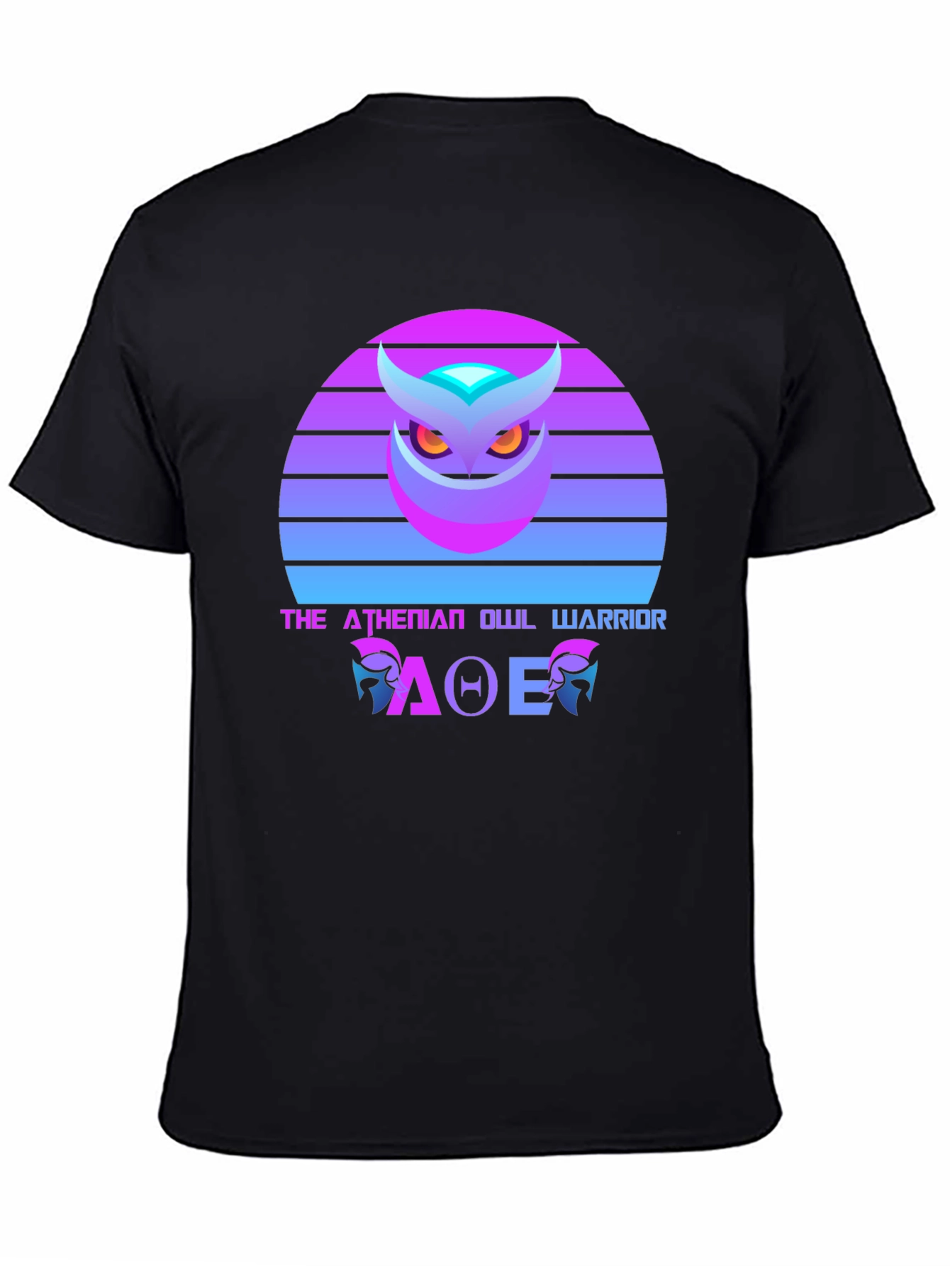 Athenian Owl Warrior T-Shirt - Retro Design