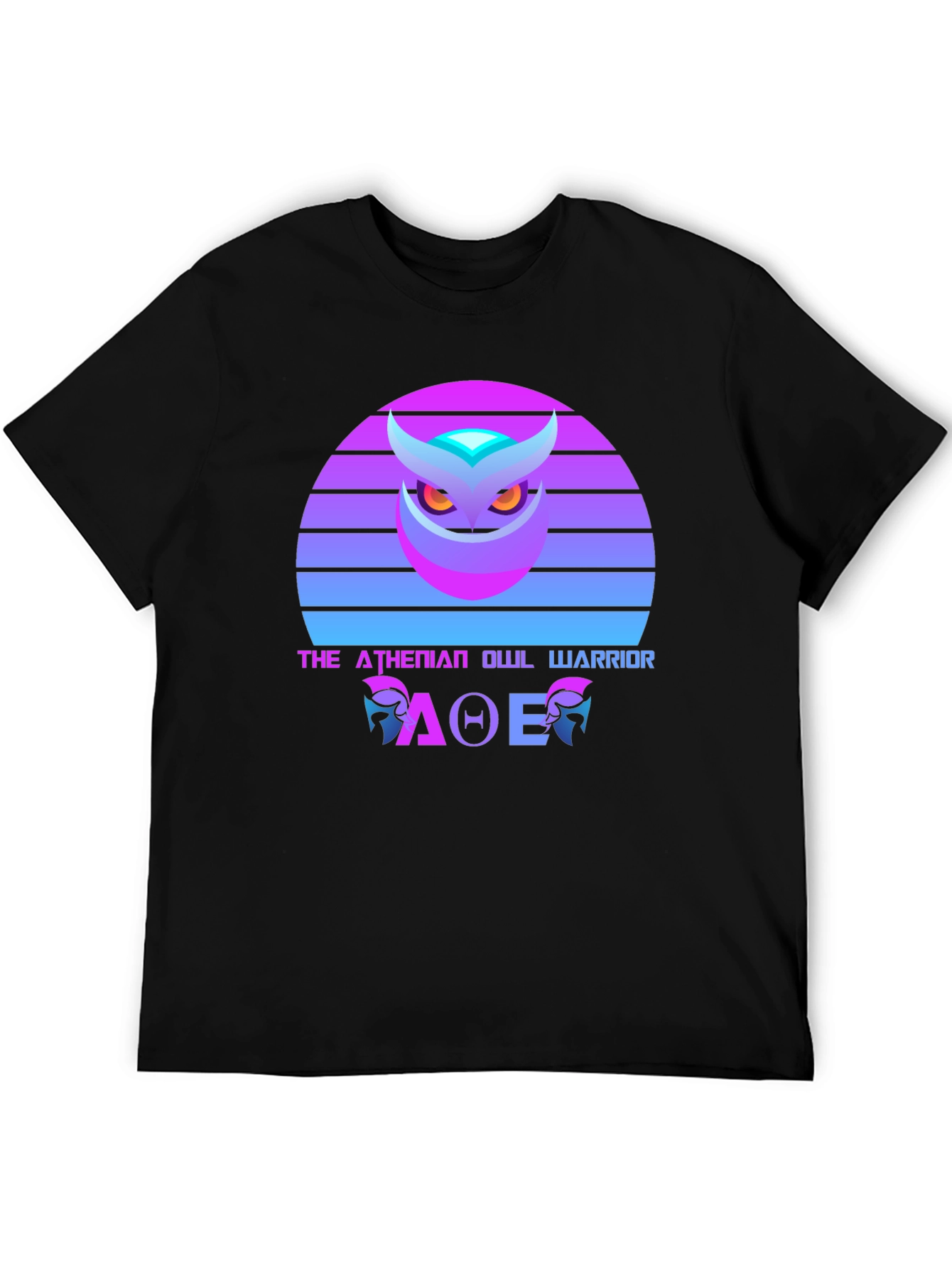 Athenian Owl Warrior T-Shirt - Retro Design