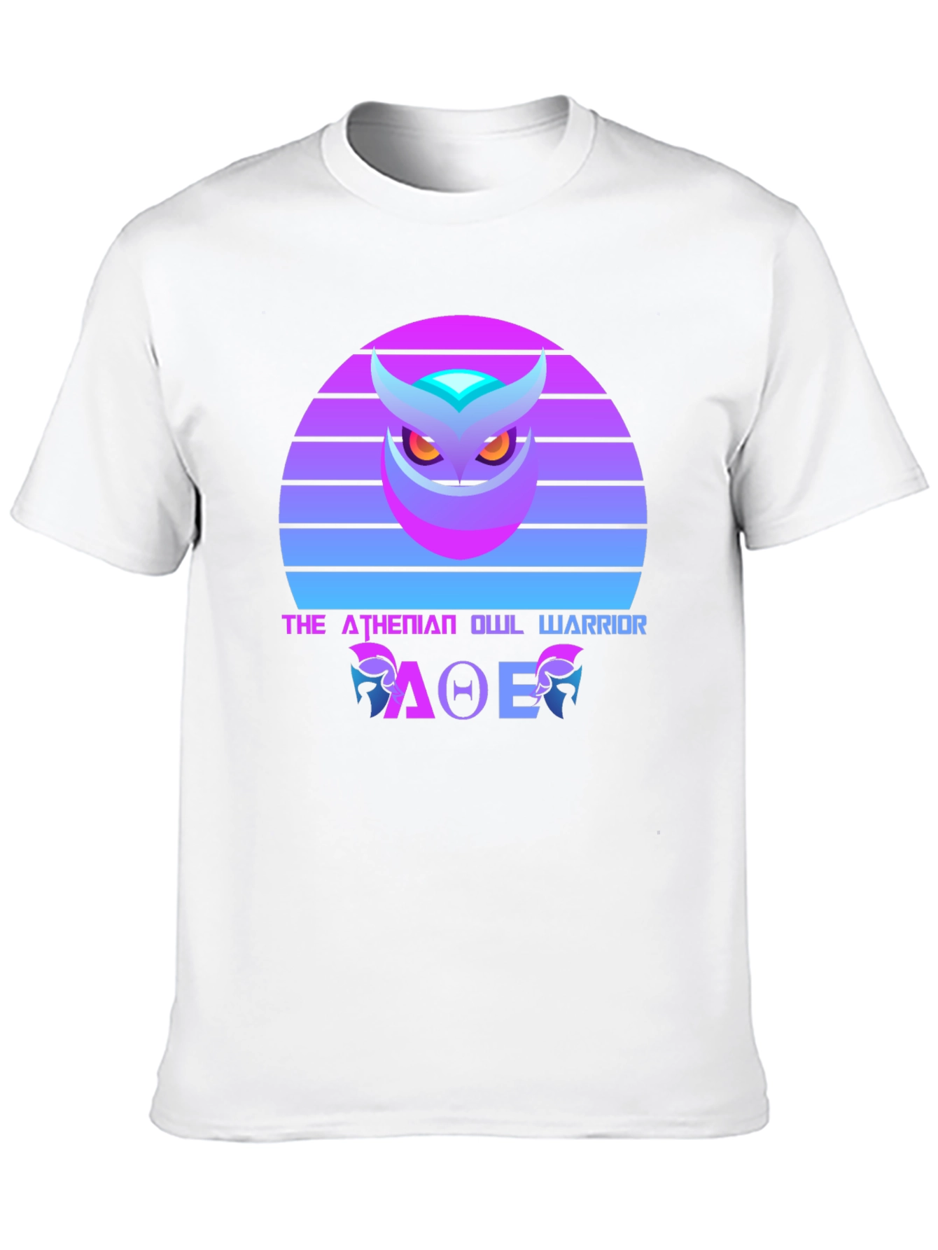 Athenian Owl Warrior T-Shirt - Retro Design