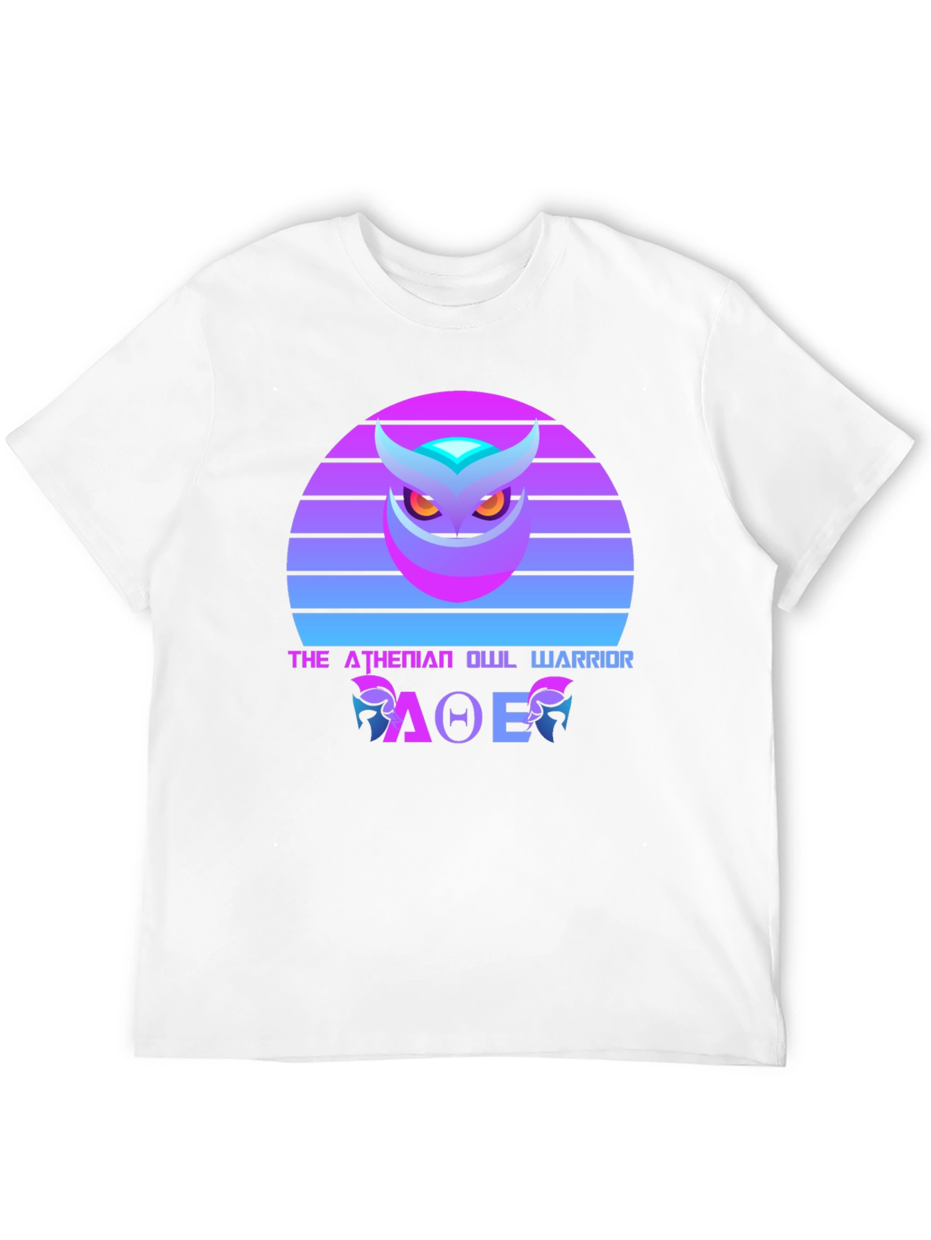 Athenian Owl Warrior T-Shirt - Retro Design