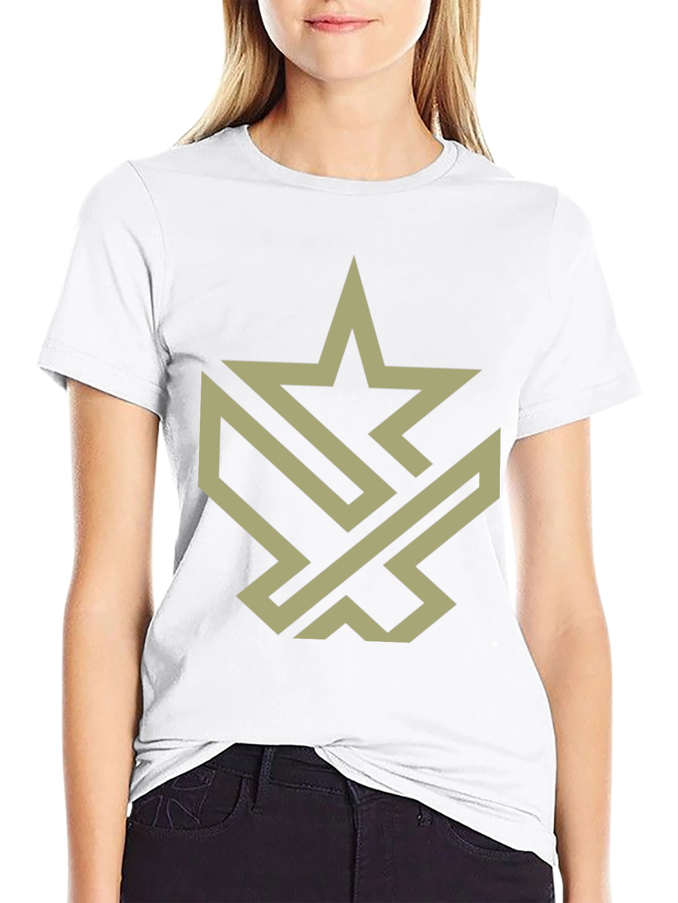 Abstract Star Graphic Tee - Modern Style