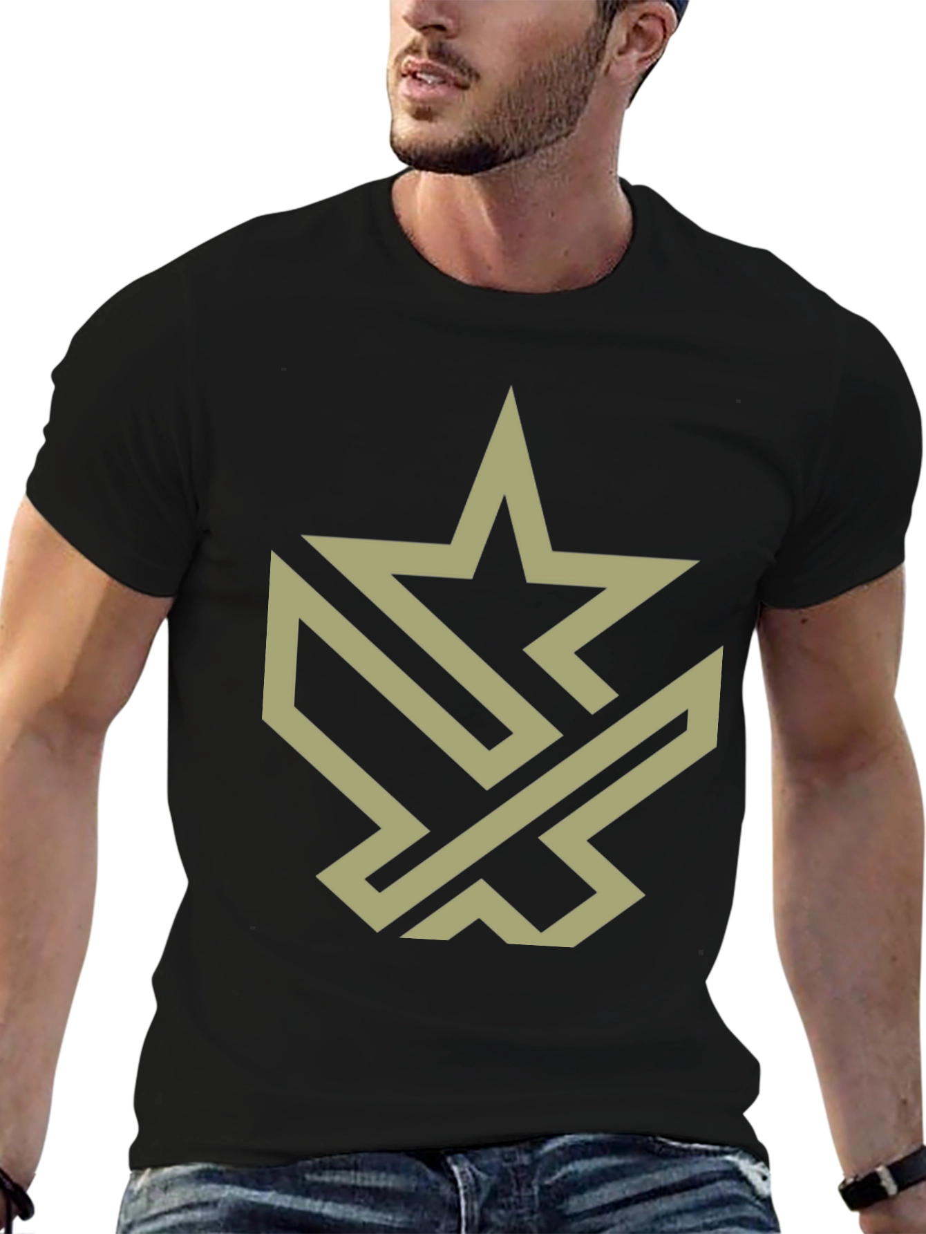 Abstract Star Graphic Tee - Modern Style