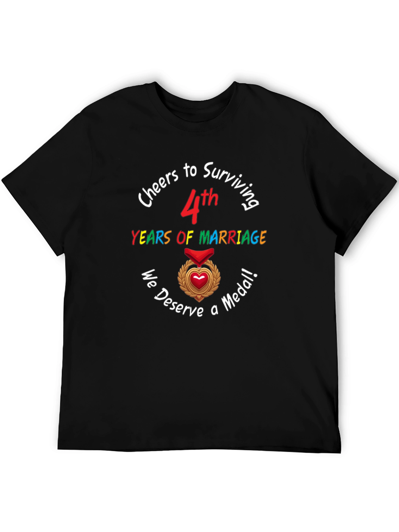 Cheers to 4th Marriage Anniversary T-Shirt