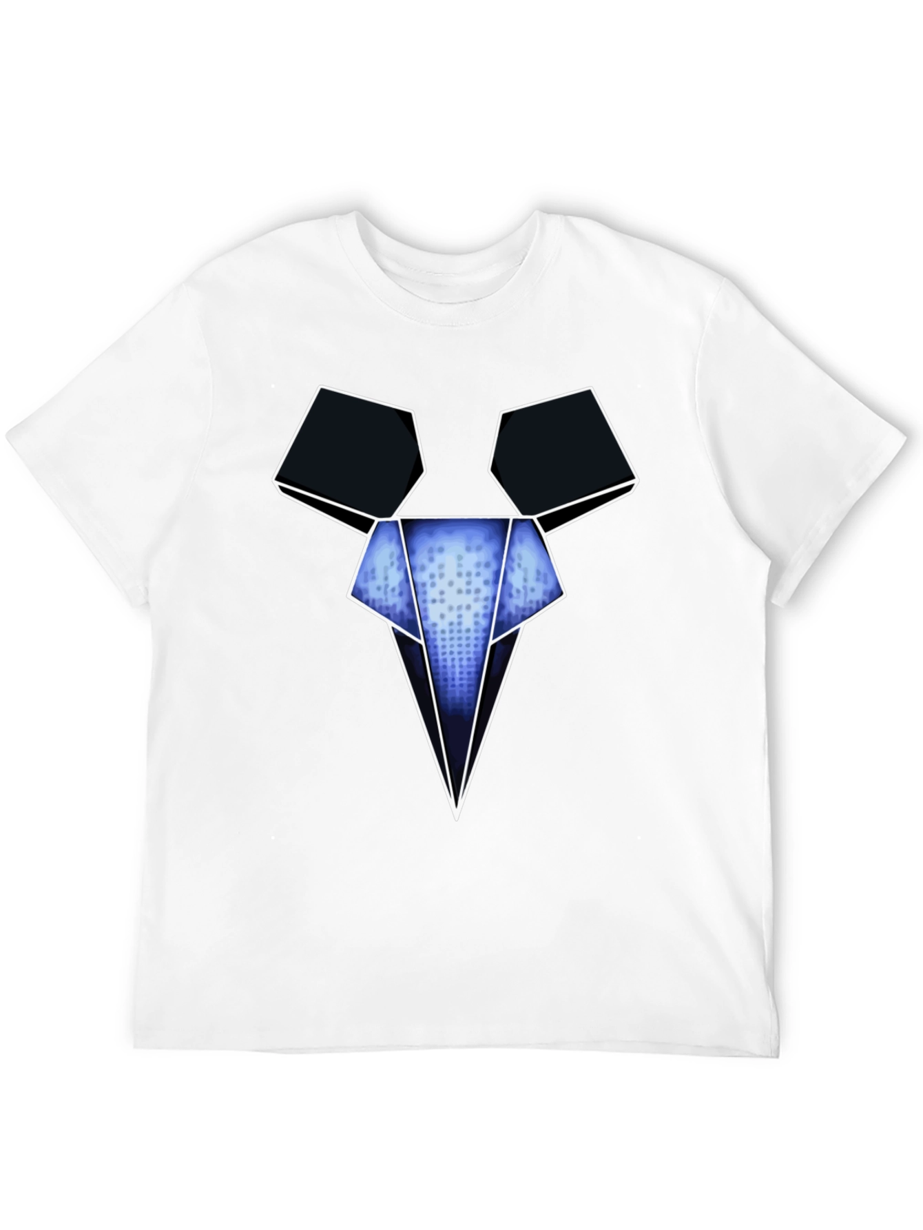 Geometric Mouse Head Graphic Tee - Modern Design