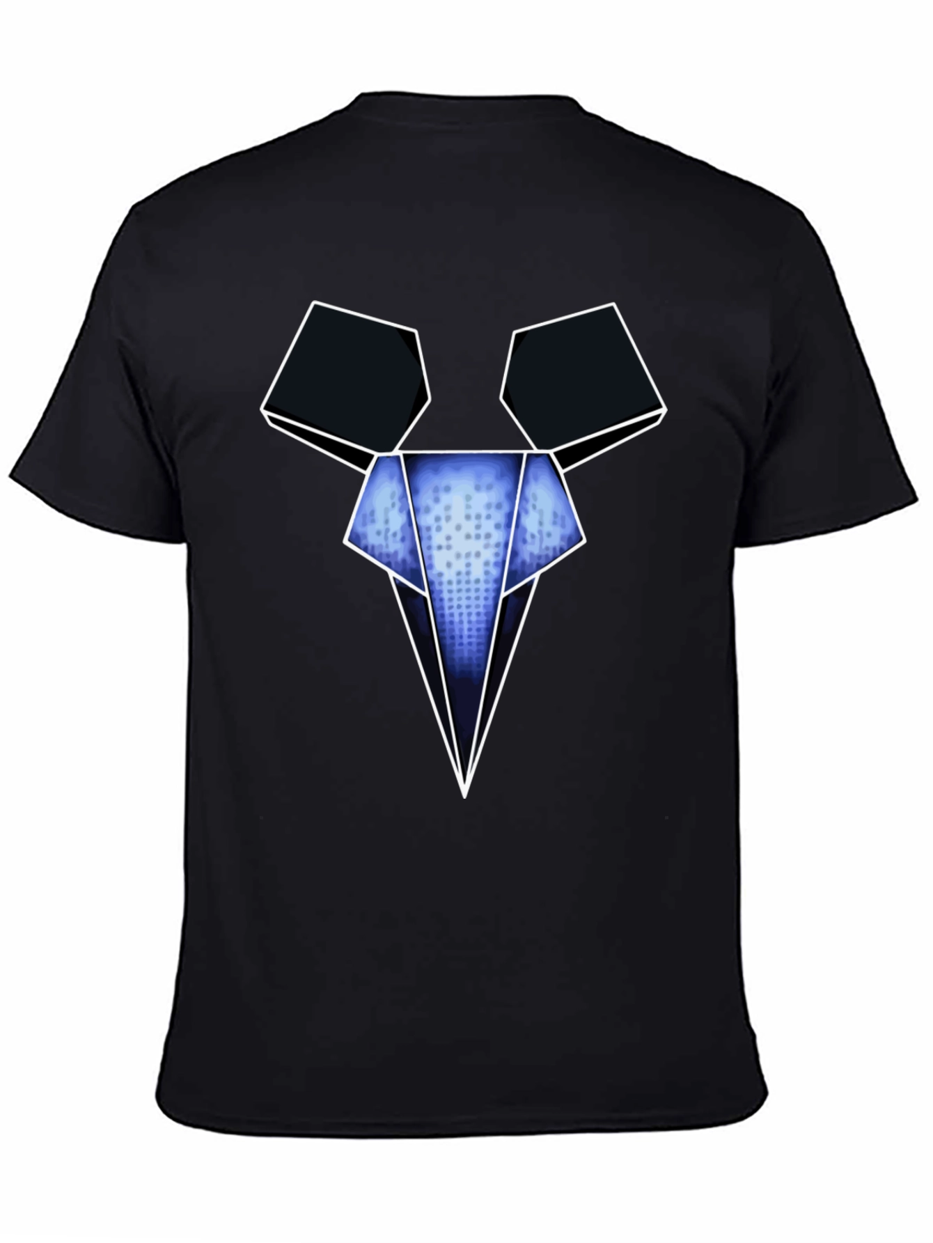 Geometric Mouse Head Graphic Tee - Modern Design