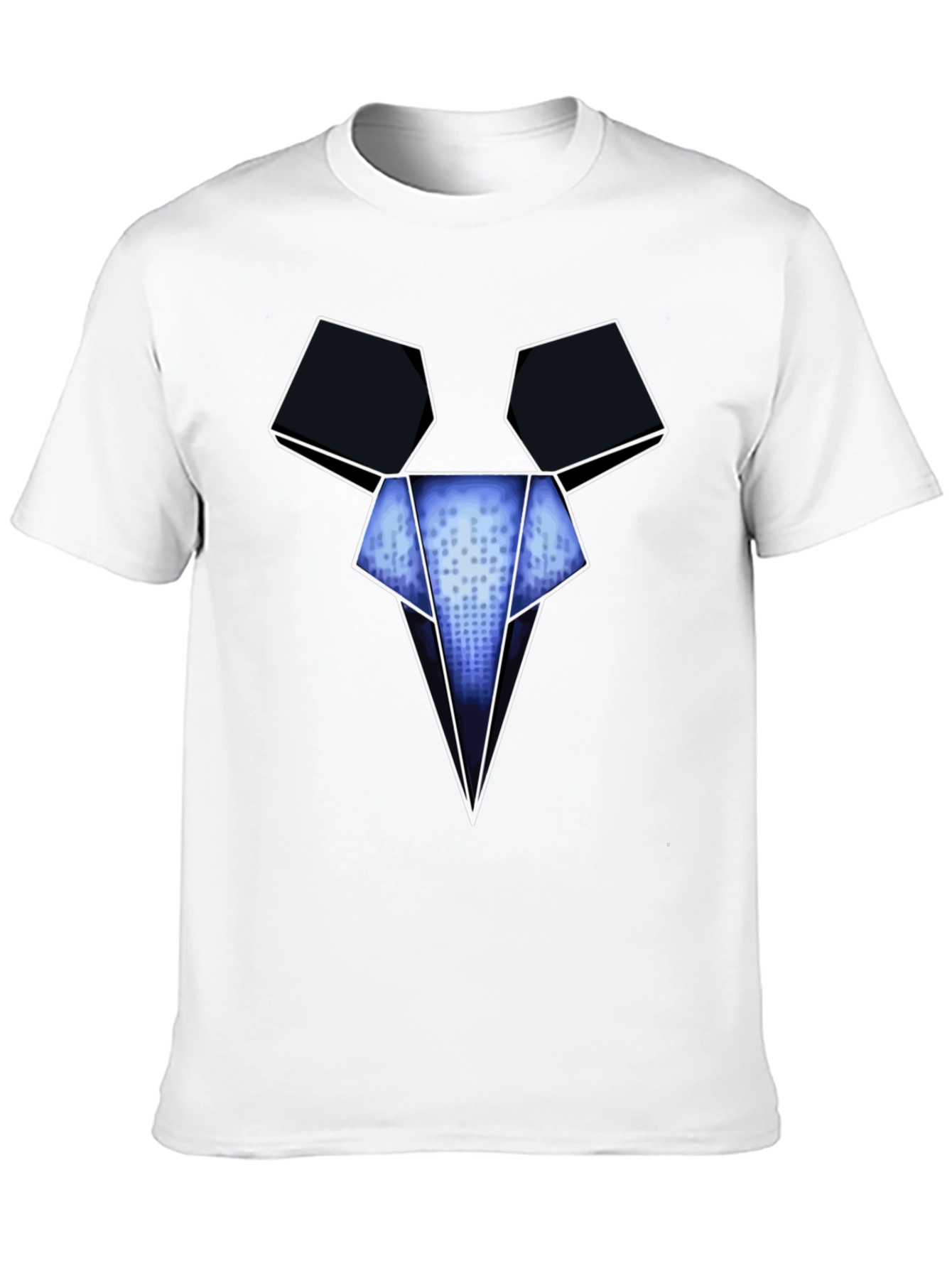 Geometric Mouse Head Graphic Tee - Modern Design