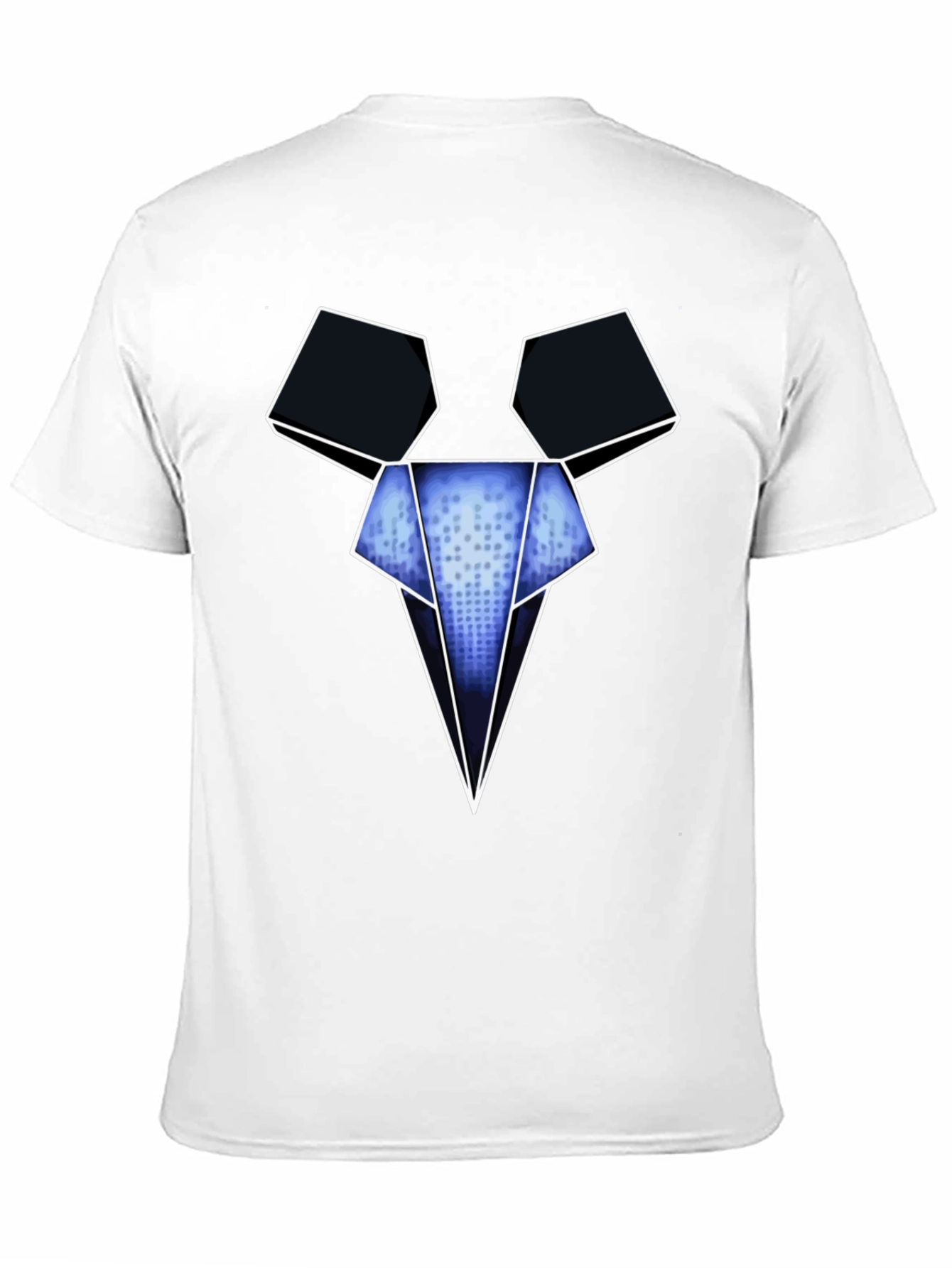 Geometric Mouse Head Graphic Tee - Modern Design
