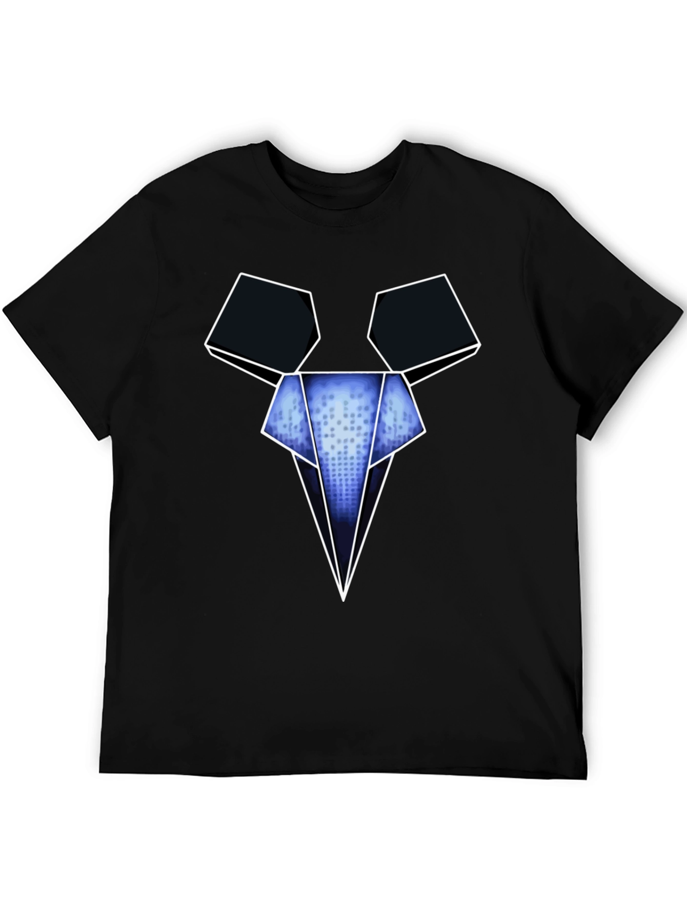 Geometric Mouse Head Graphic Tee - Modern Design
