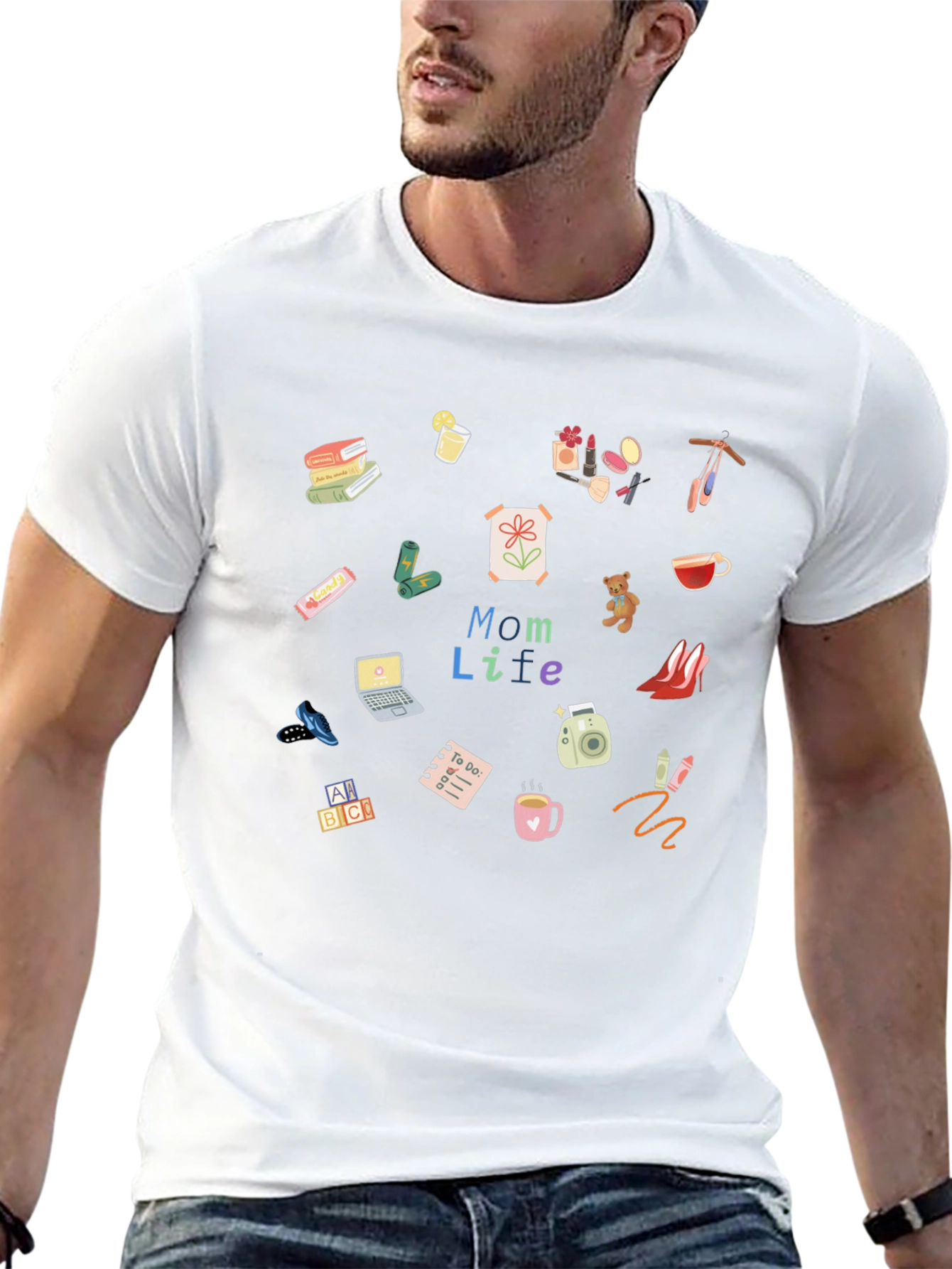 Stylish Mom Life Graphic T-Shirt