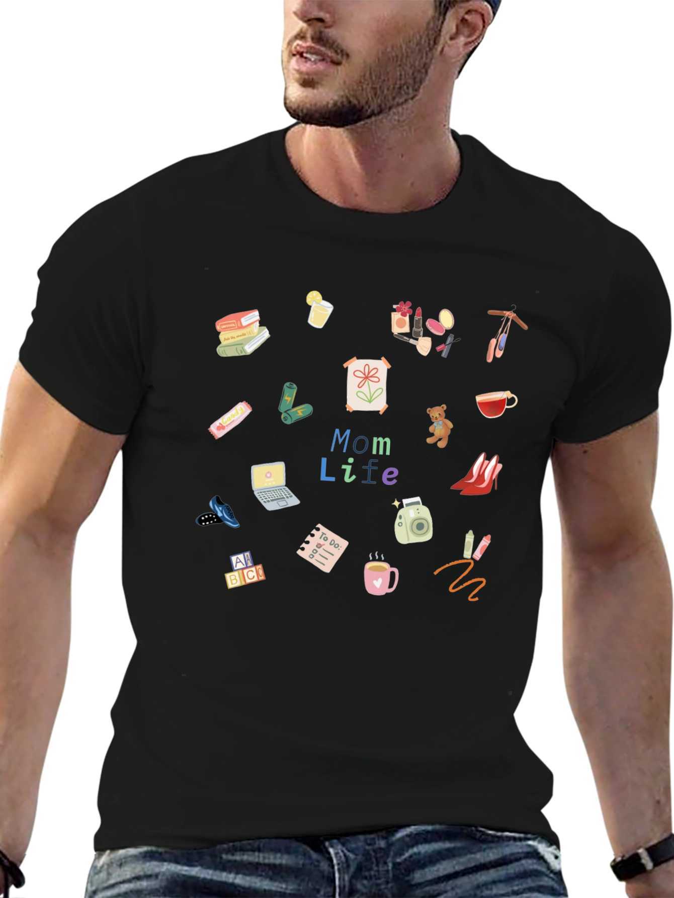 Stylish Mom Life Graphic T-Shirt