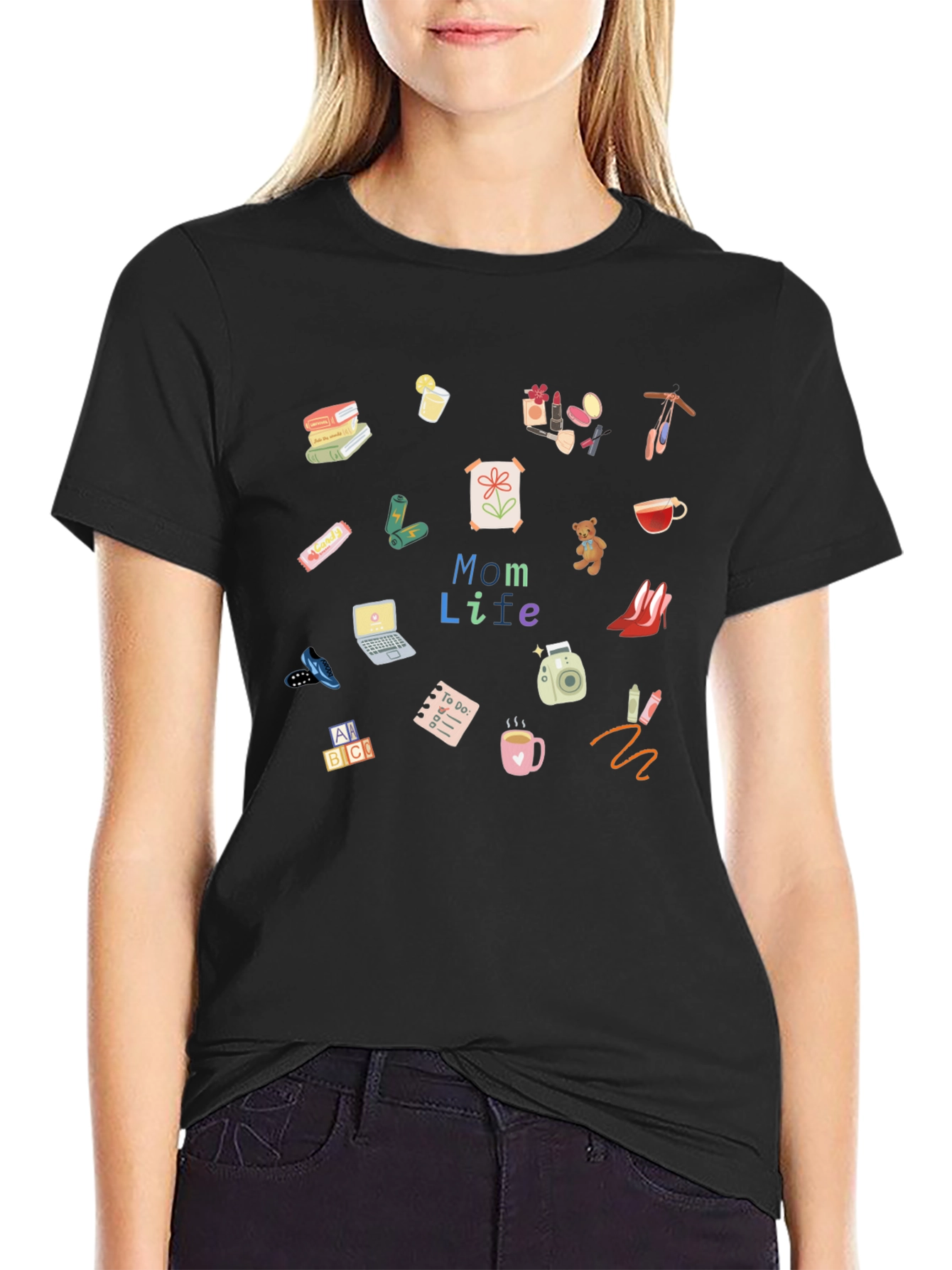 Stylish Mom Life Graphic T-Shirt