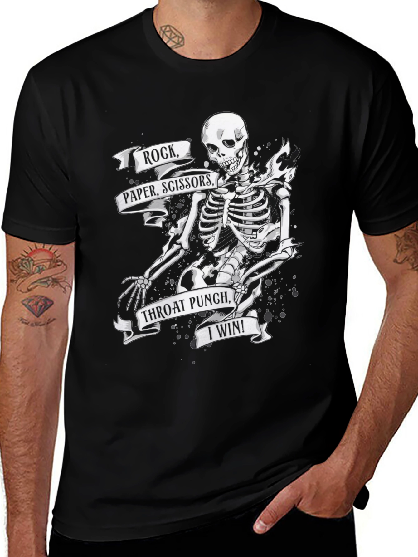 Rock Paper Scissors Throat Punch T-Shirt