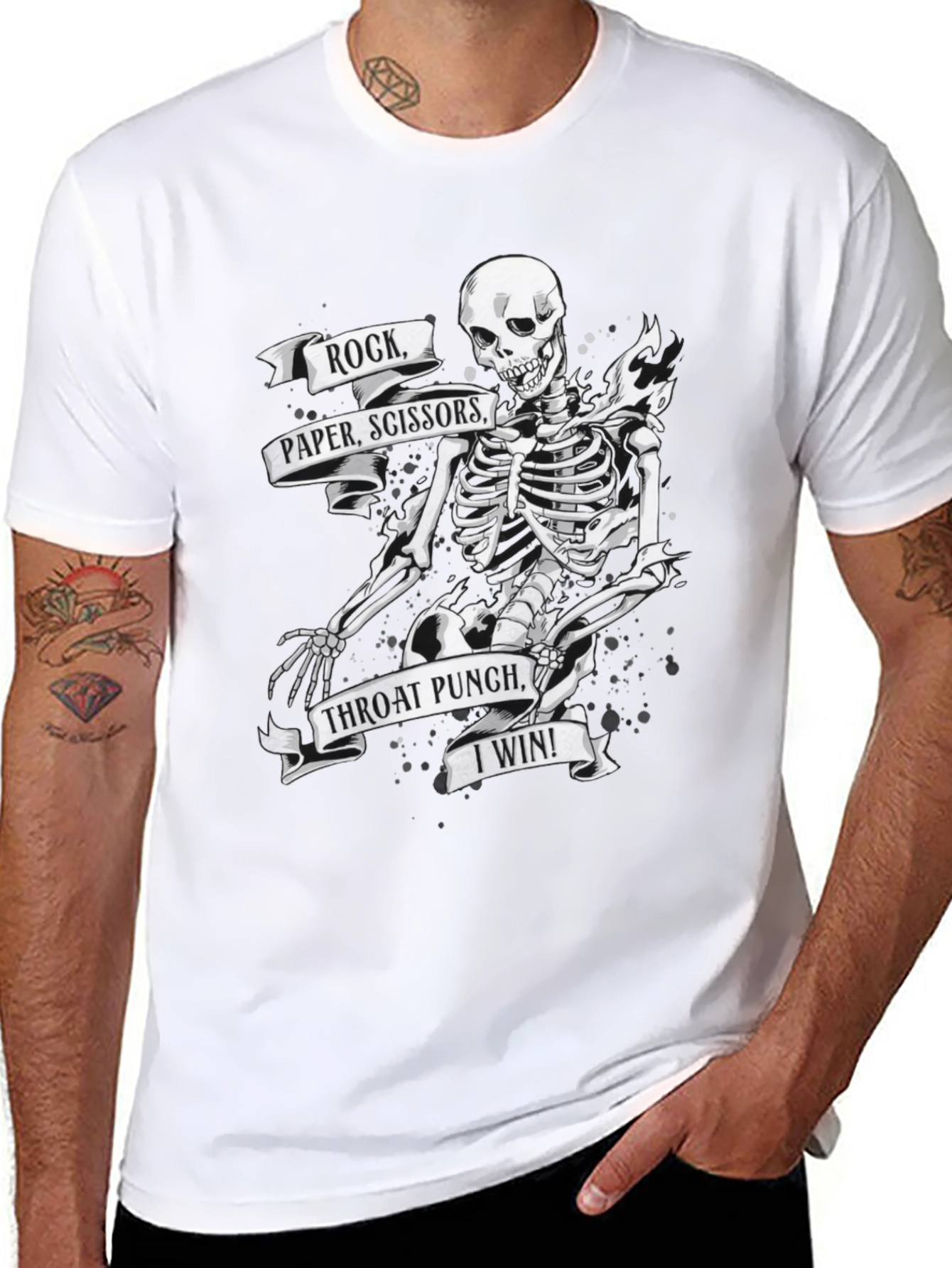 Rock Paper Scissors Throat Punch T-Shirt