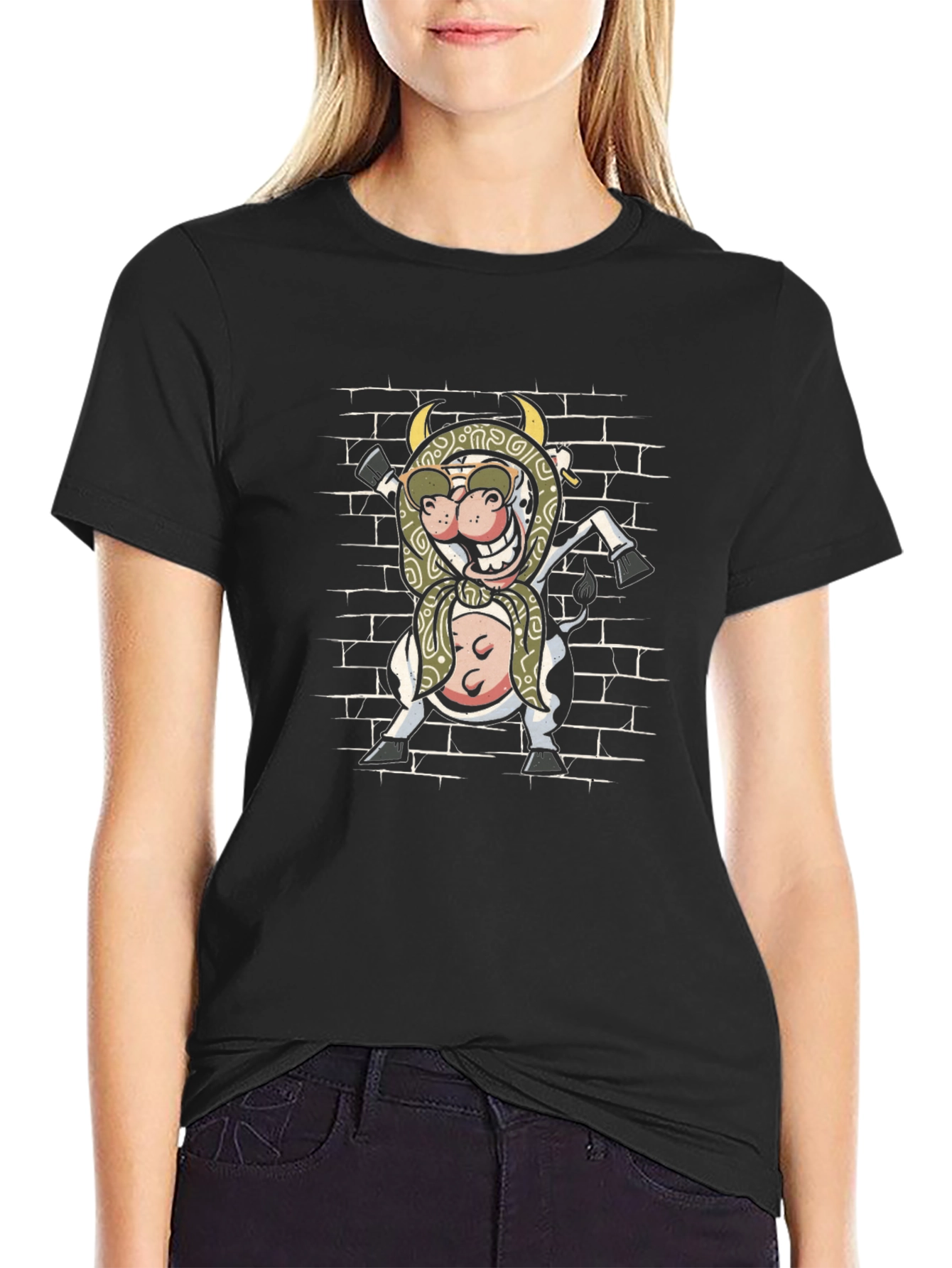 Funny Babushka Cow T-Shirt