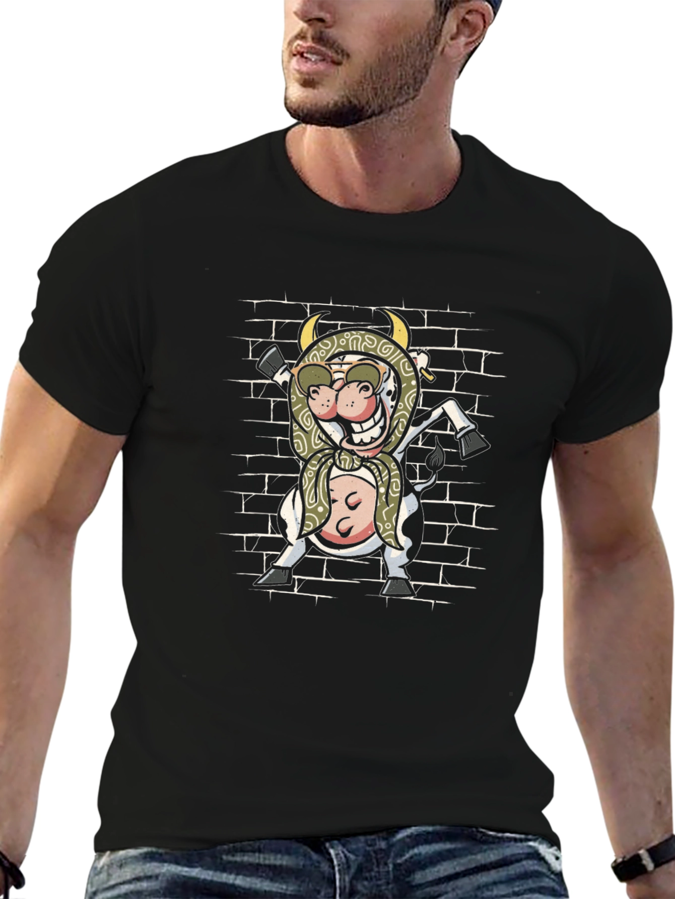 Funny Babushka Cow T-Shirt