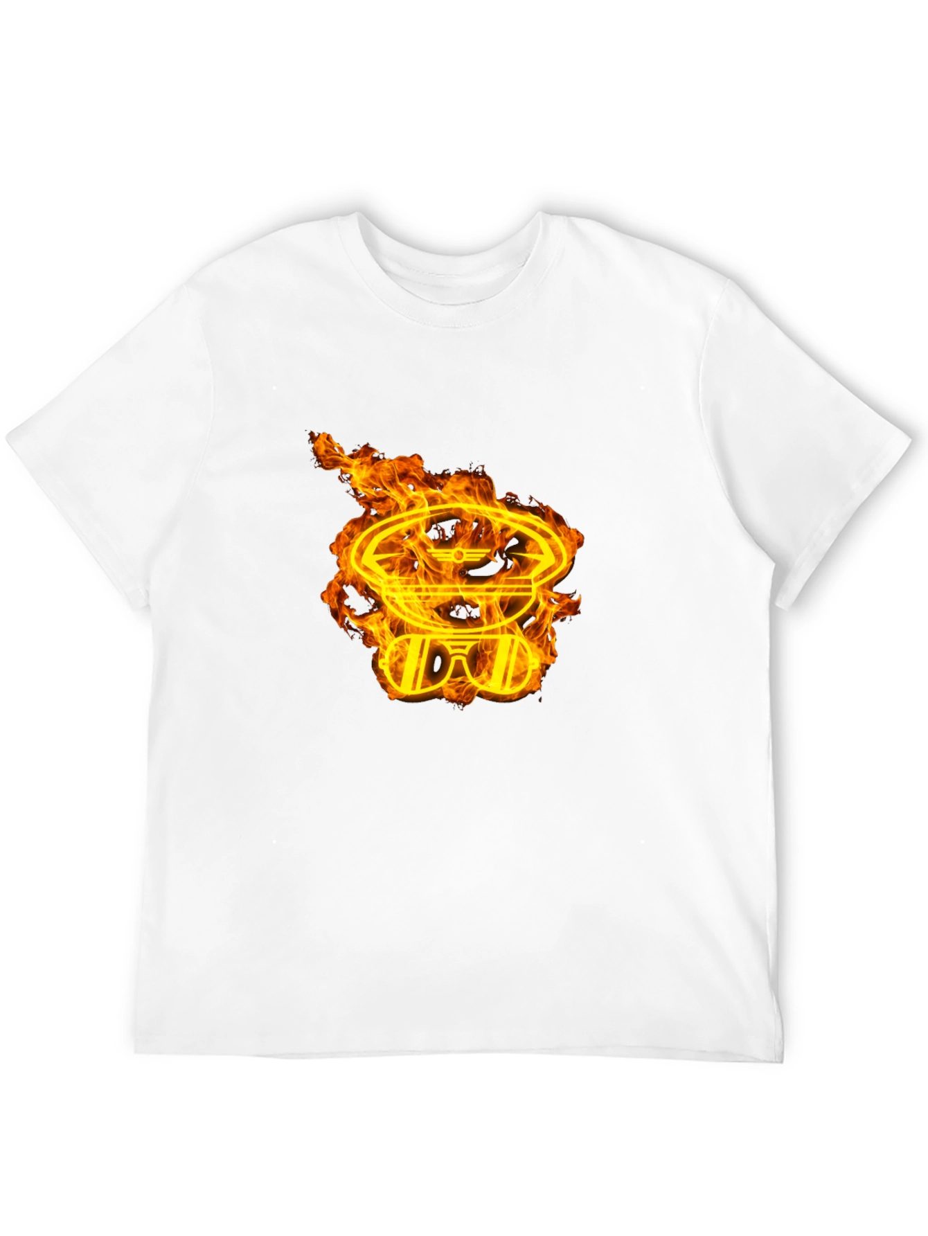 Fiery Aviator Graphic Black T-Shirt