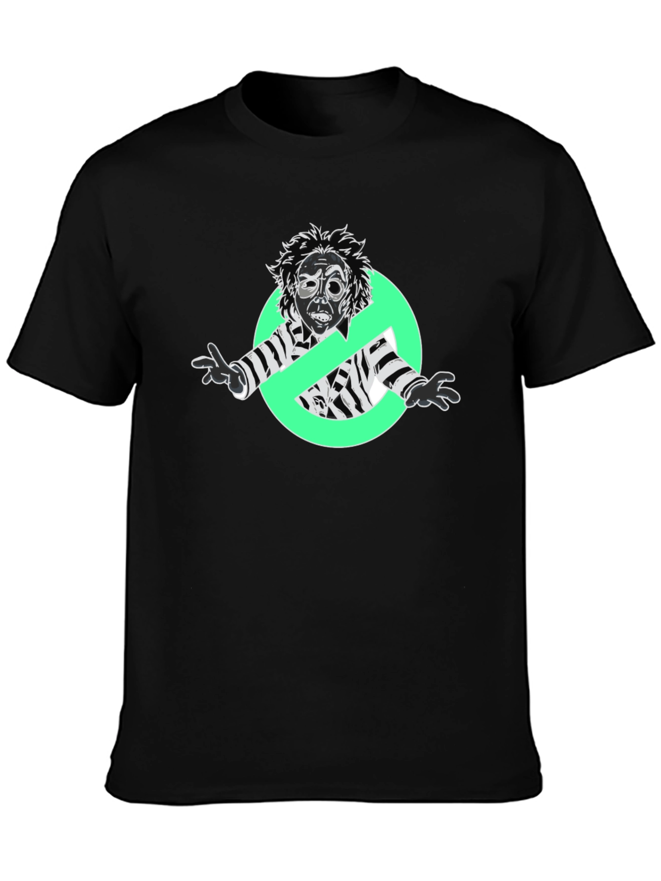 Beetlejuice Ghostbusters Mashup Black T-Shirt