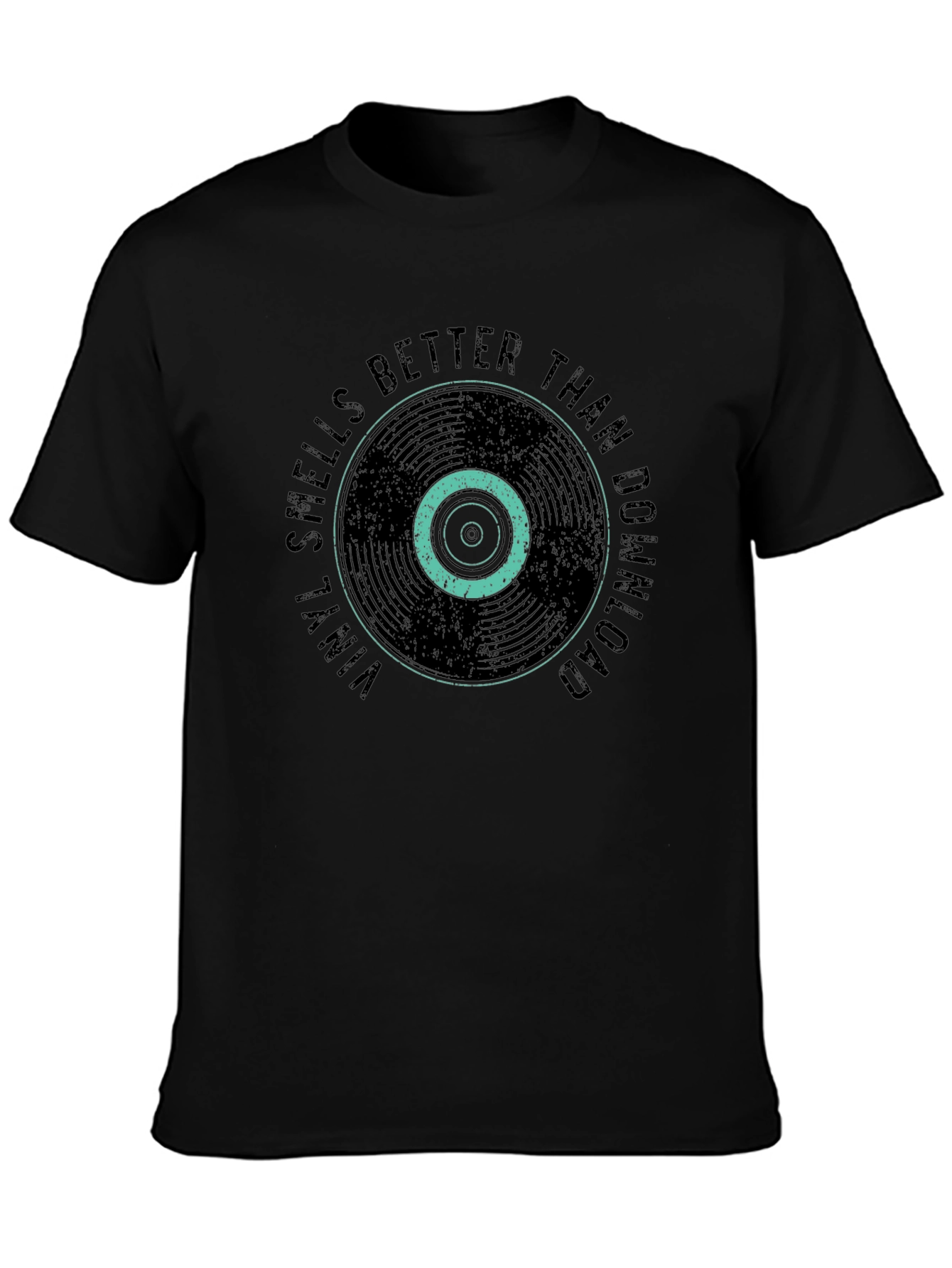 Vinyl Smells Better Than Download Black T-Shirt