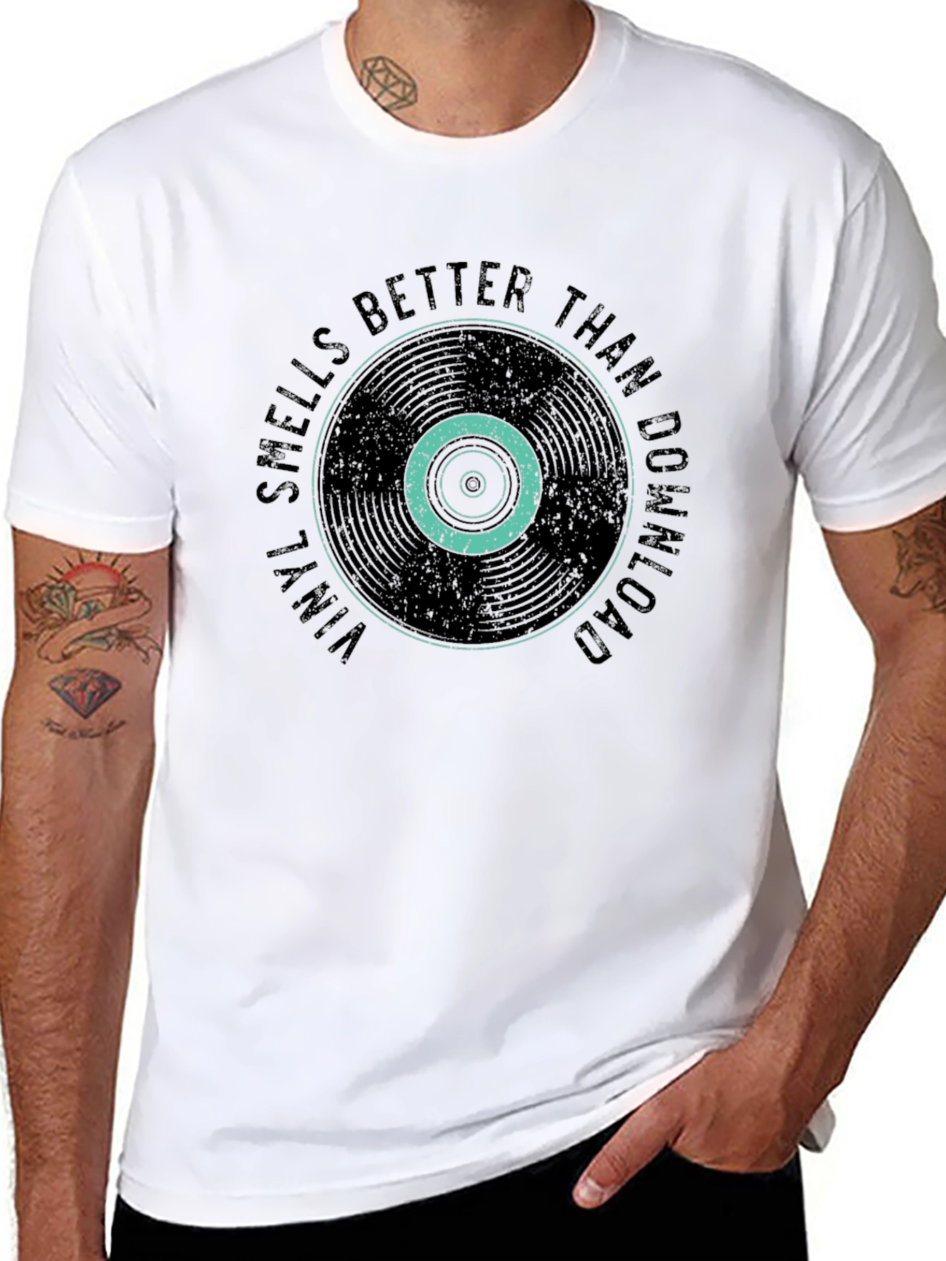 Vinyl Smells Better Than Download Black T-Shirt