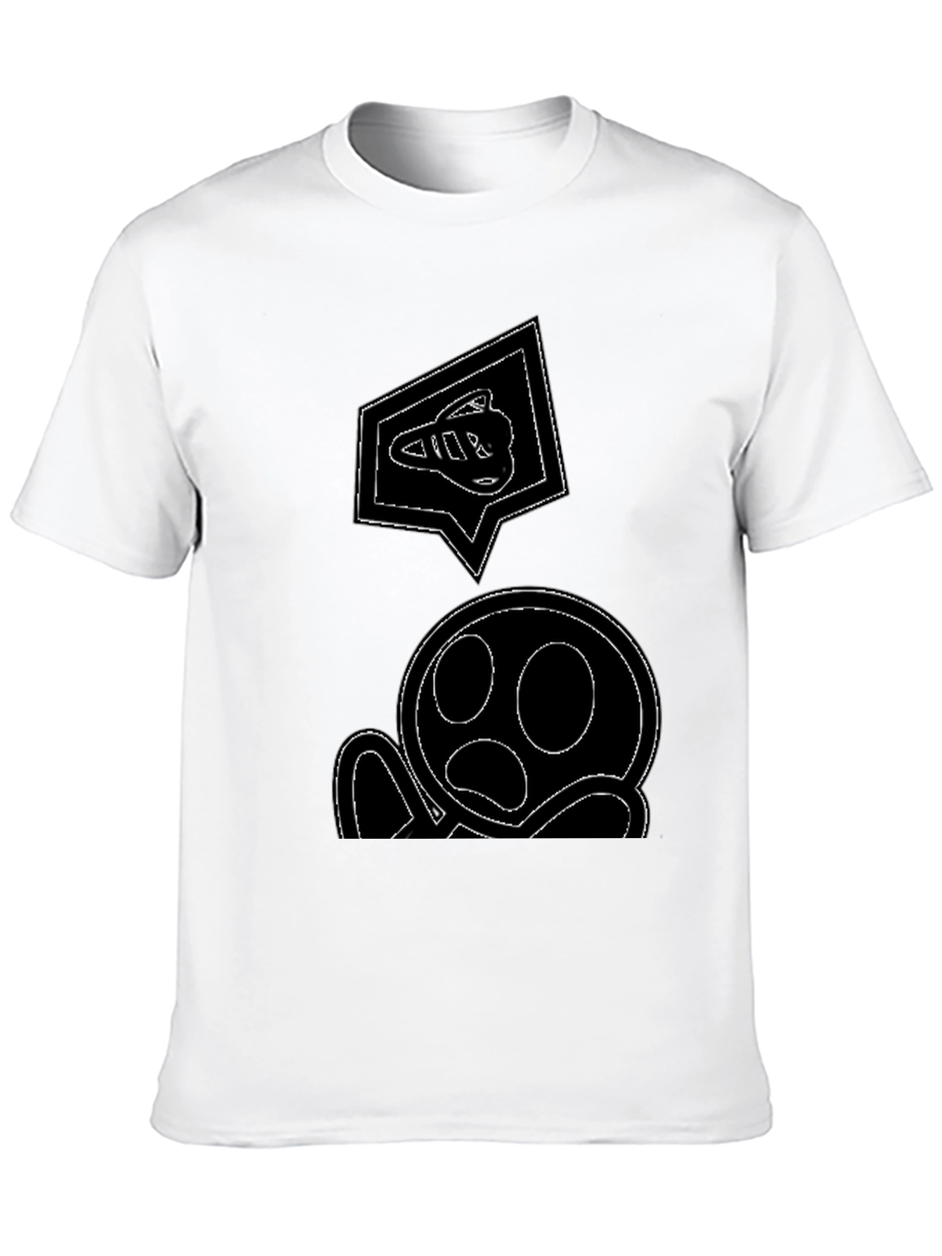 Funny Black Graphic Print T-Shirt