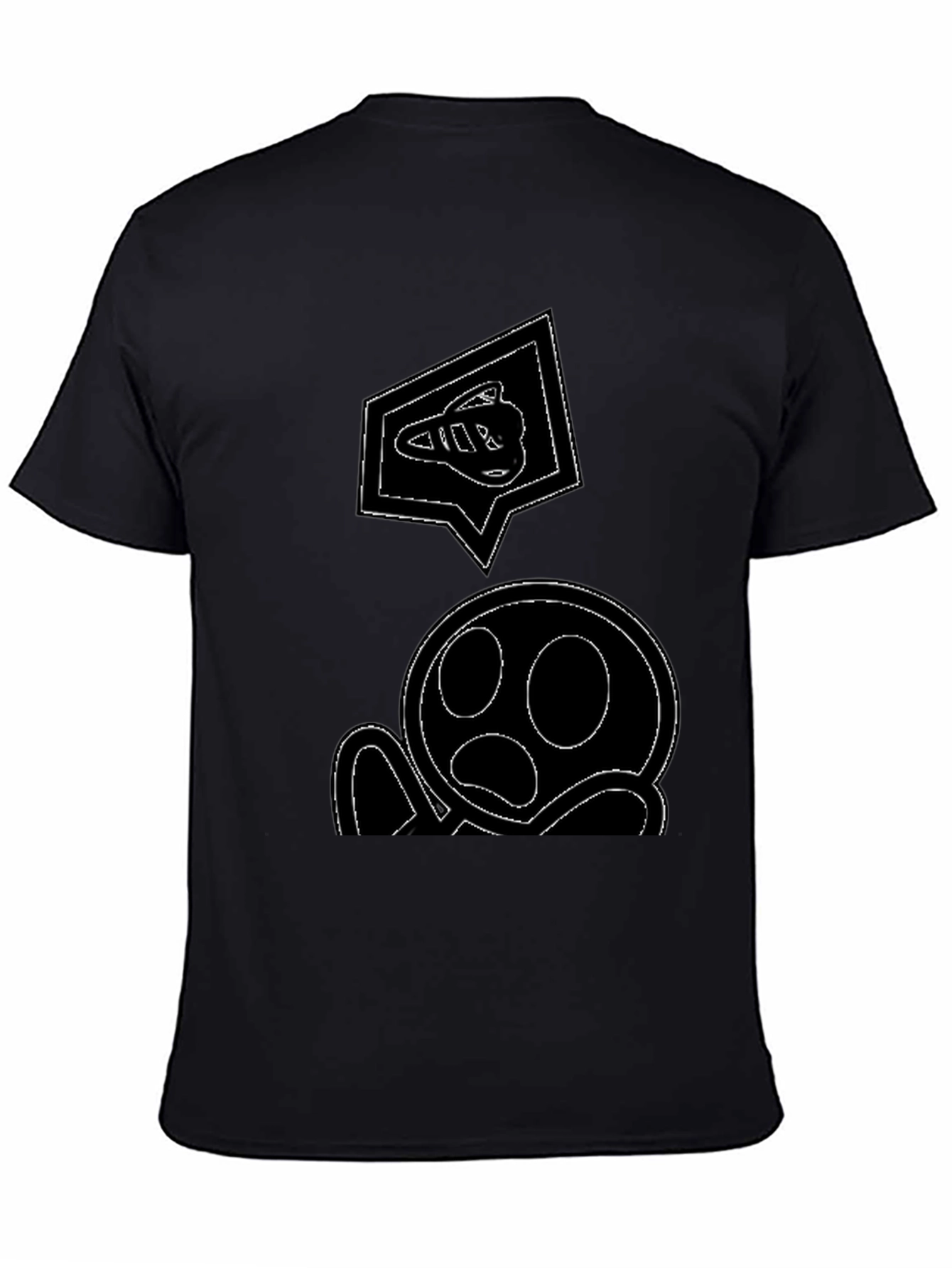 Funny Black Graphic Print T-Shirt