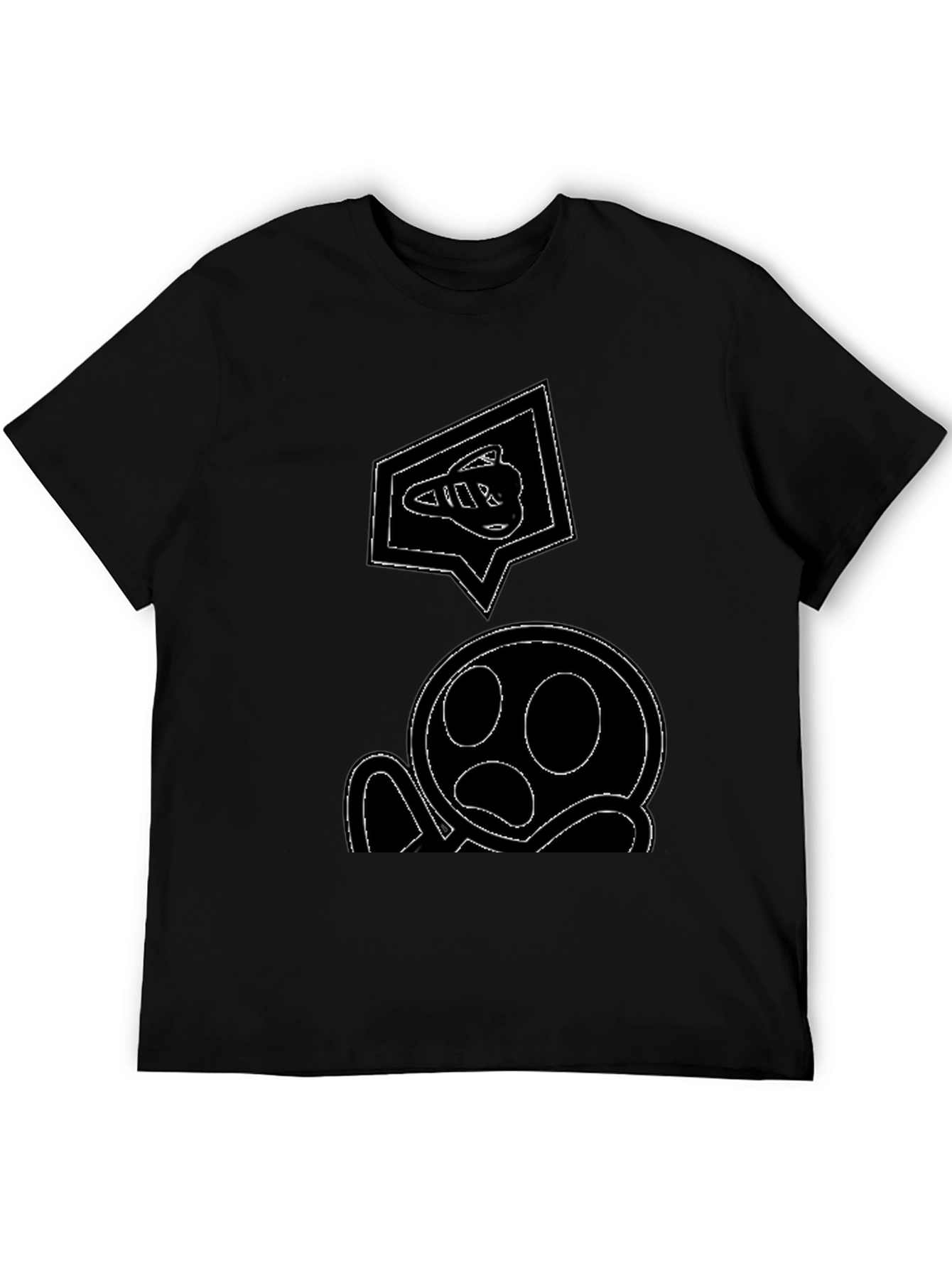 Funny Black Graphic Print T-Shirt
