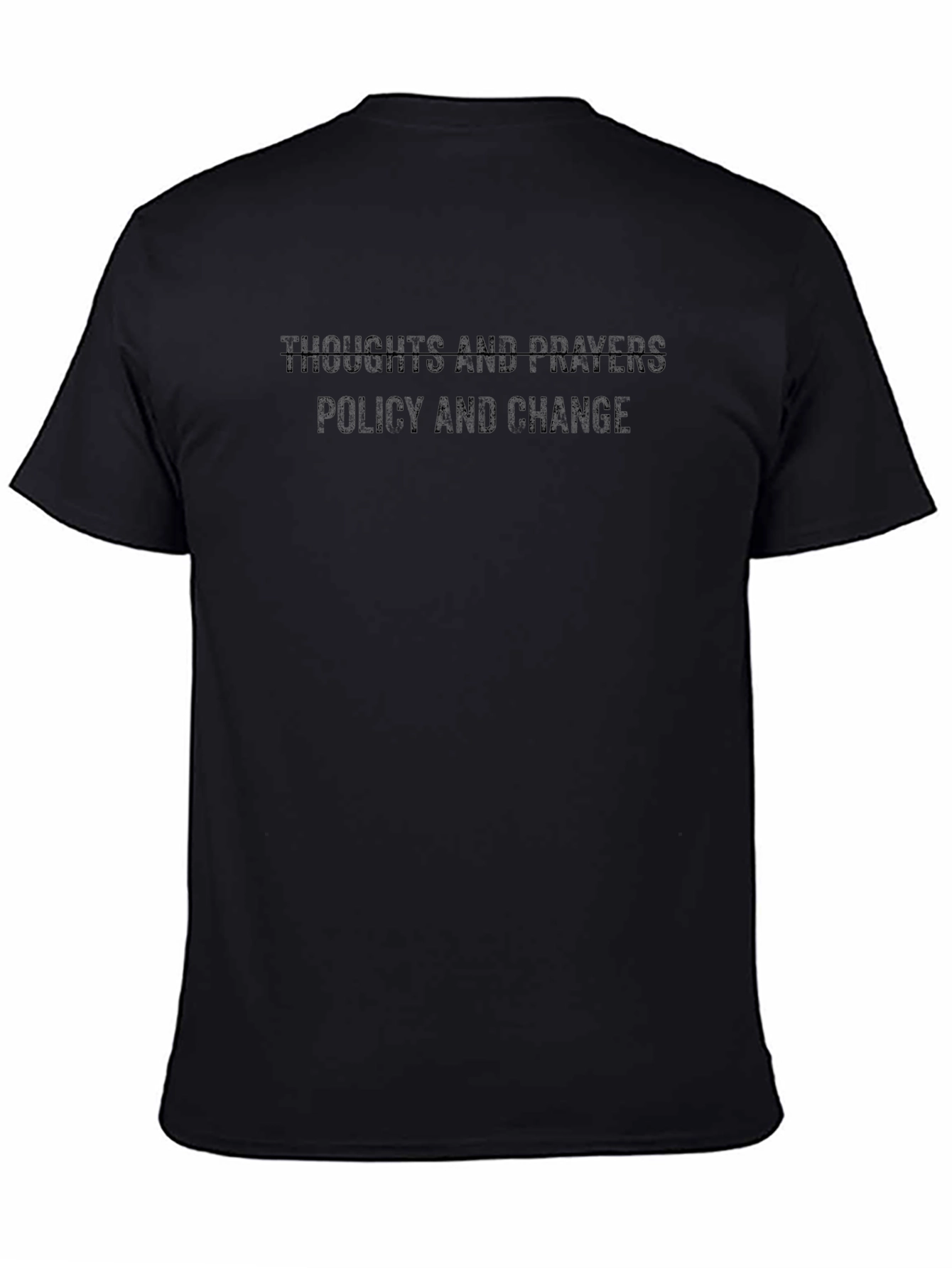 Black Graphic Tee: Thoughtful and Prepared Design