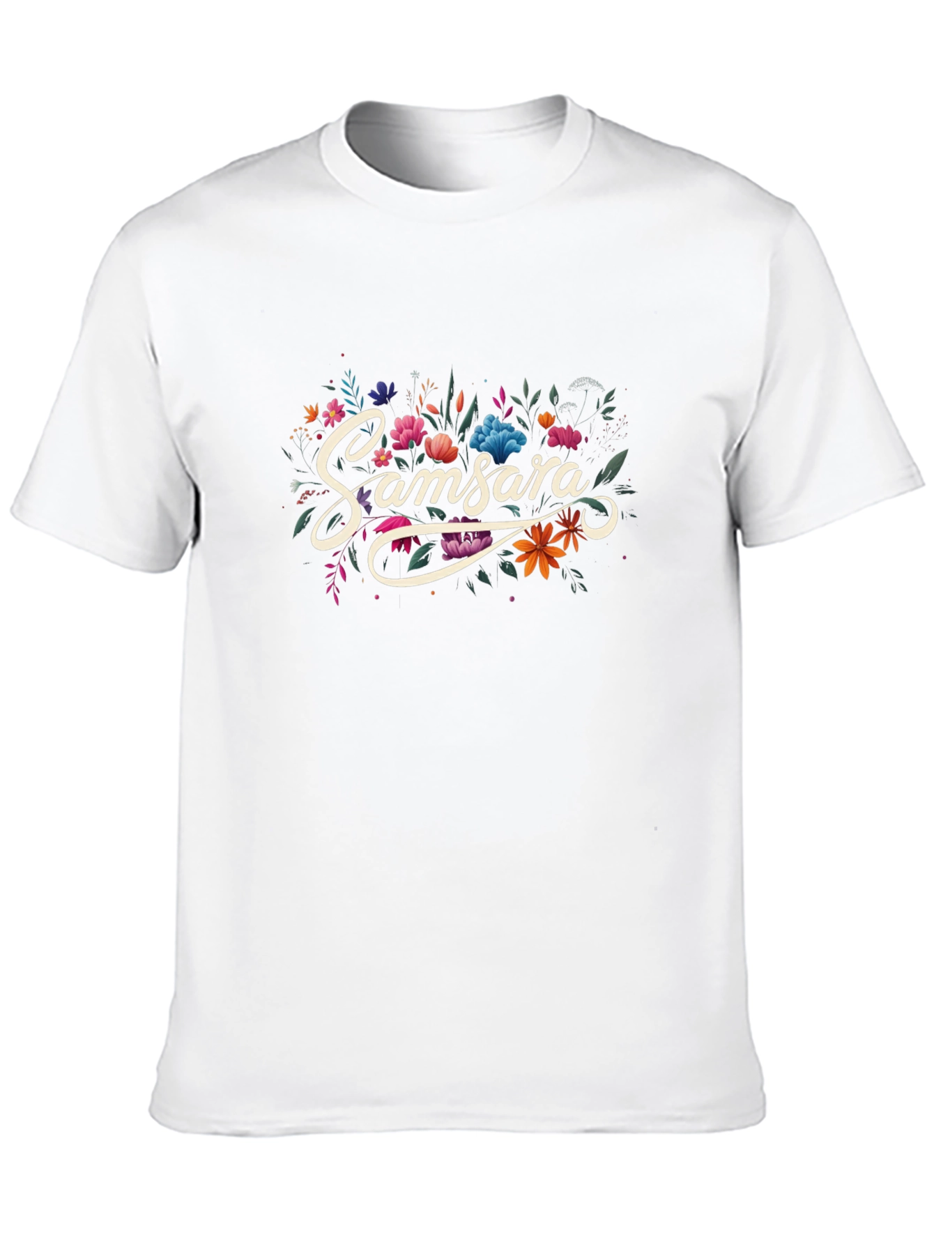 Samsara Floral Black T-Shirt