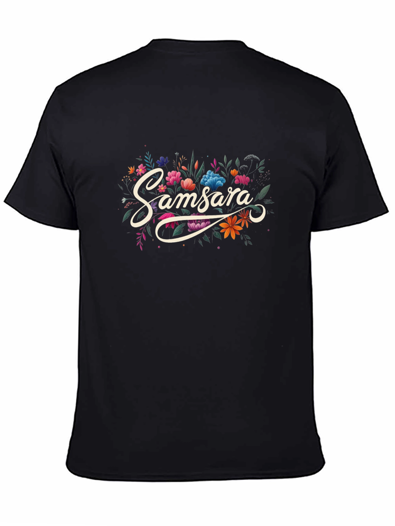 Samsara Floral Black T-Shirt