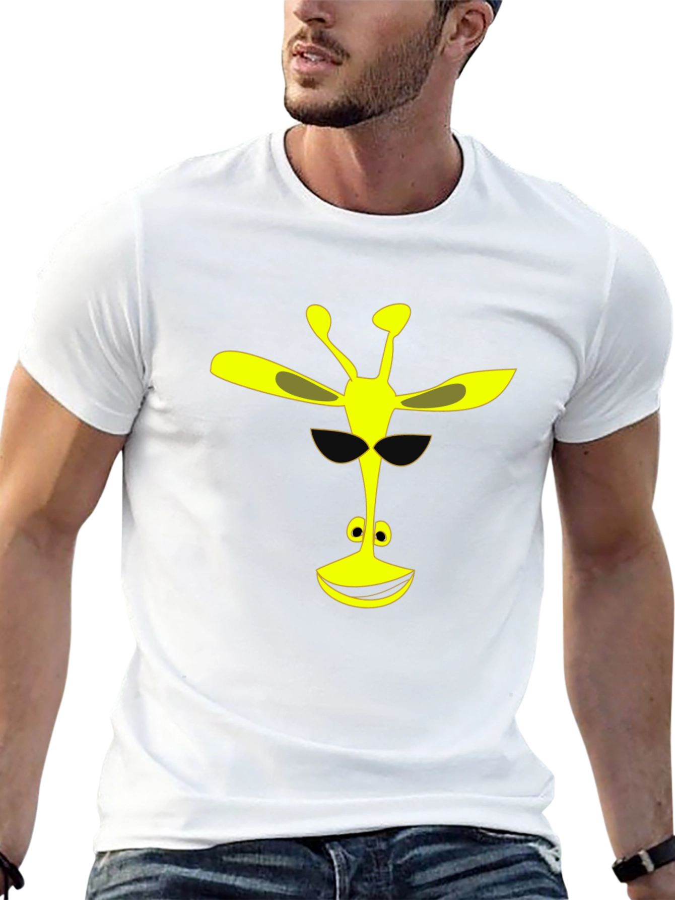 Cool Giraffe Black T-Shirt