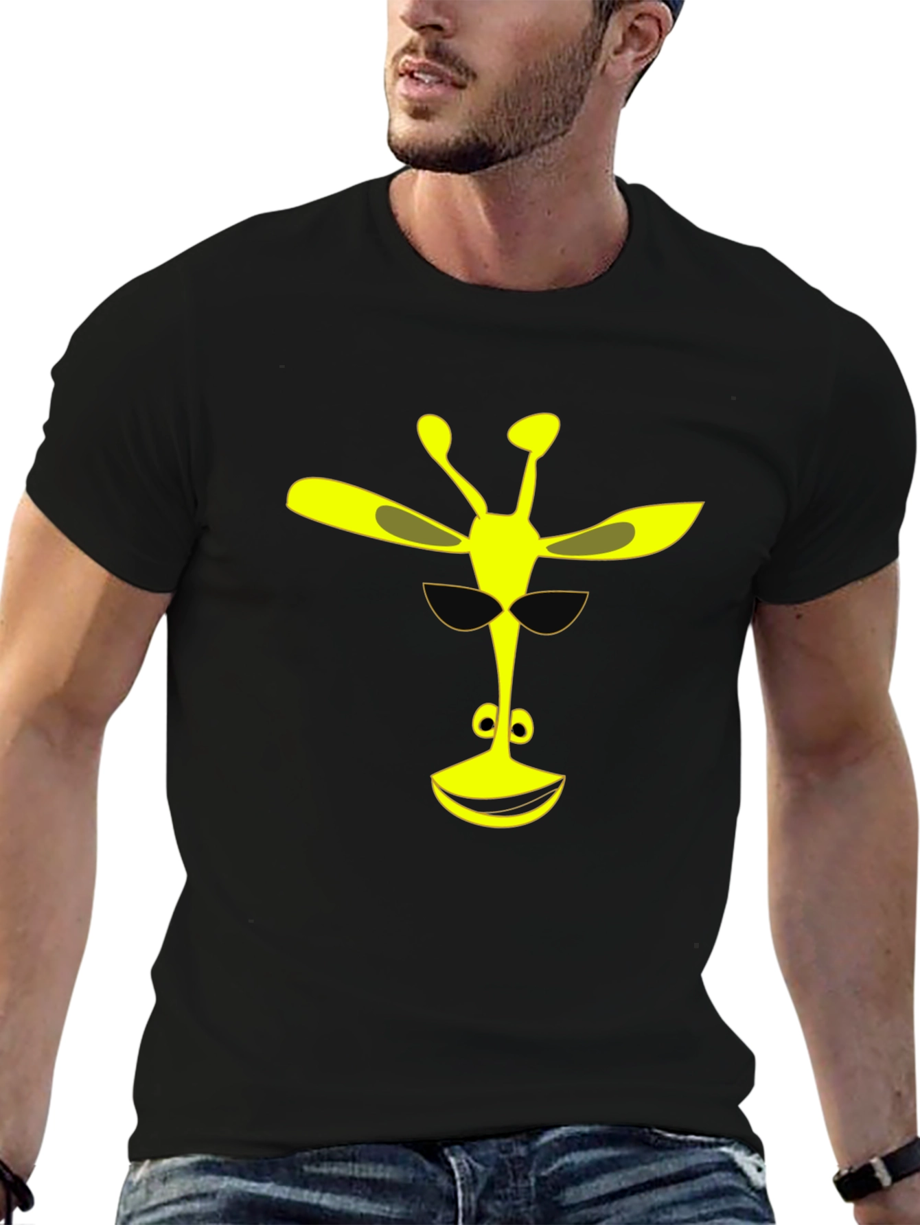 Cool Giraffe Black T-Shirt