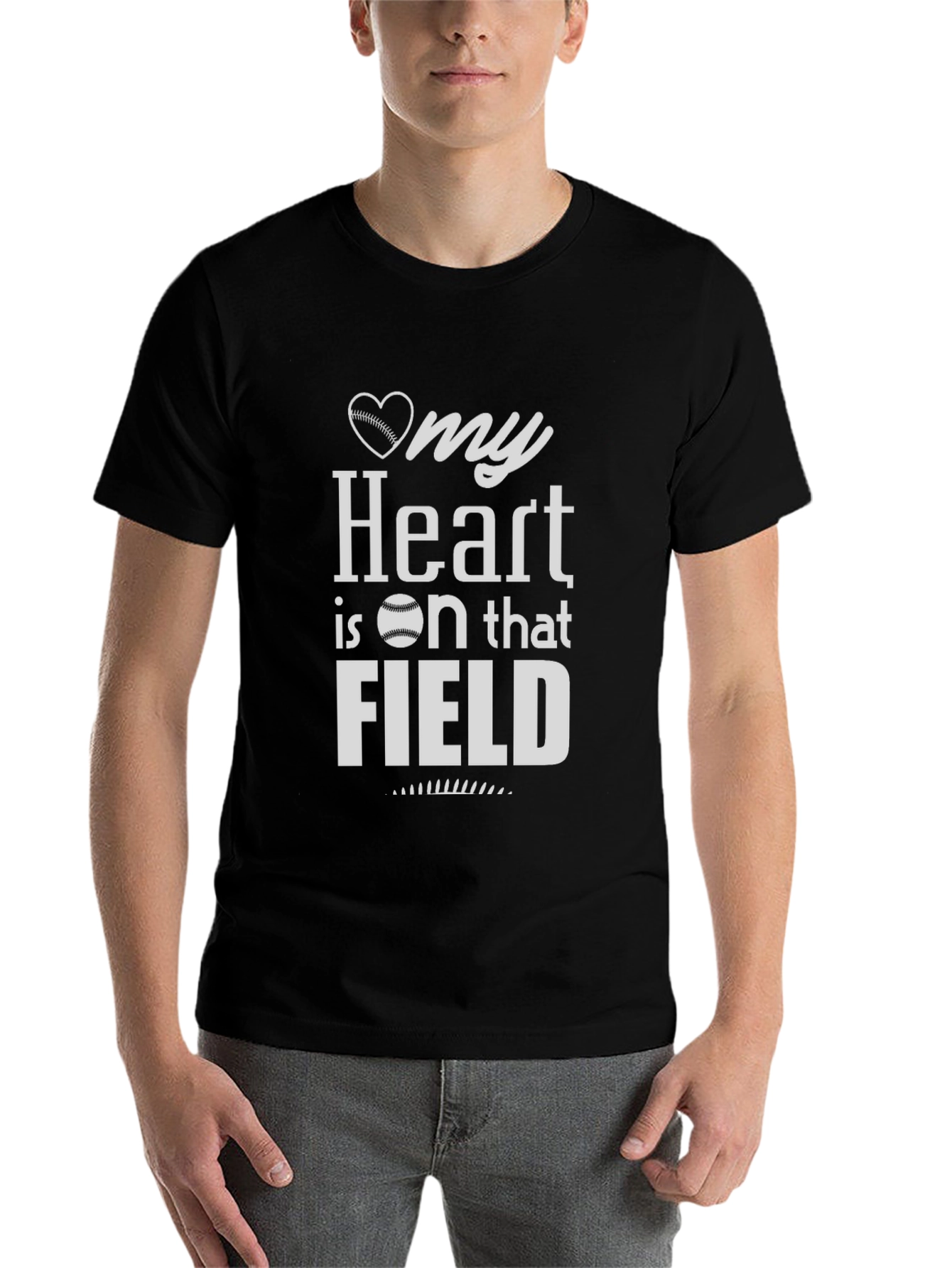 My Heart is on that Field Baseball T-Shirt