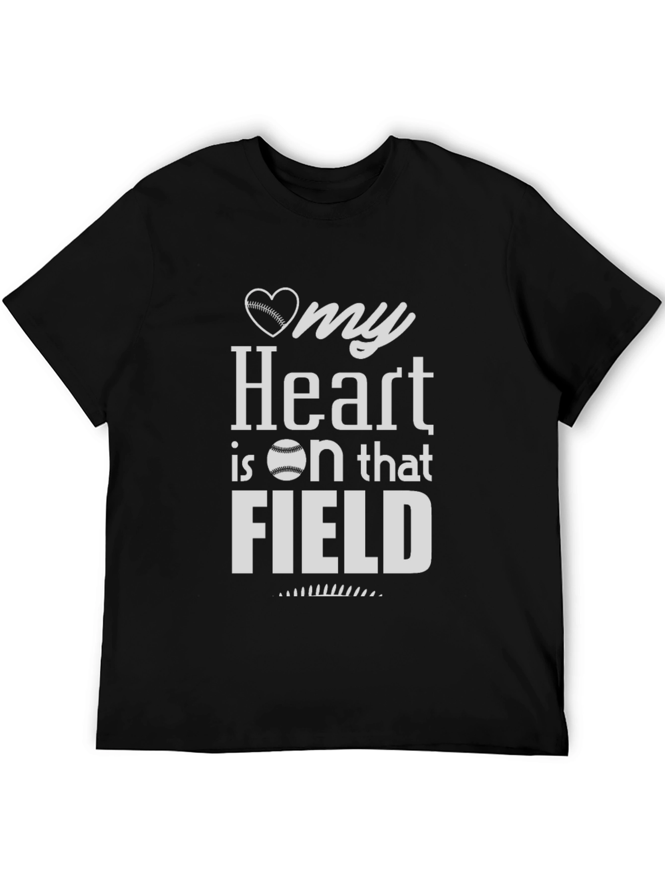 My Heart is on that Field Baseball T-Shirt