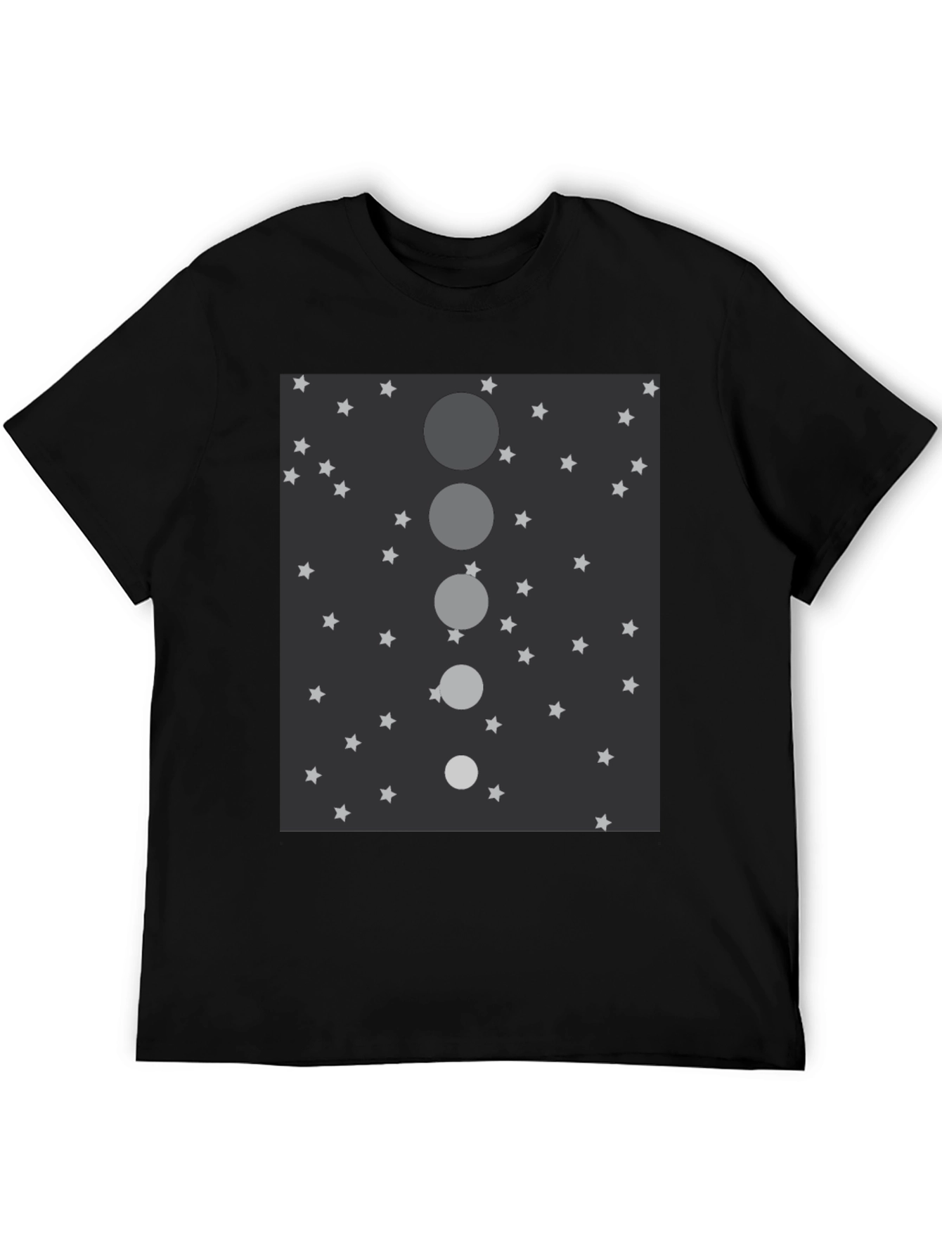 Celestial Sphere Mens Black Graphic Tee