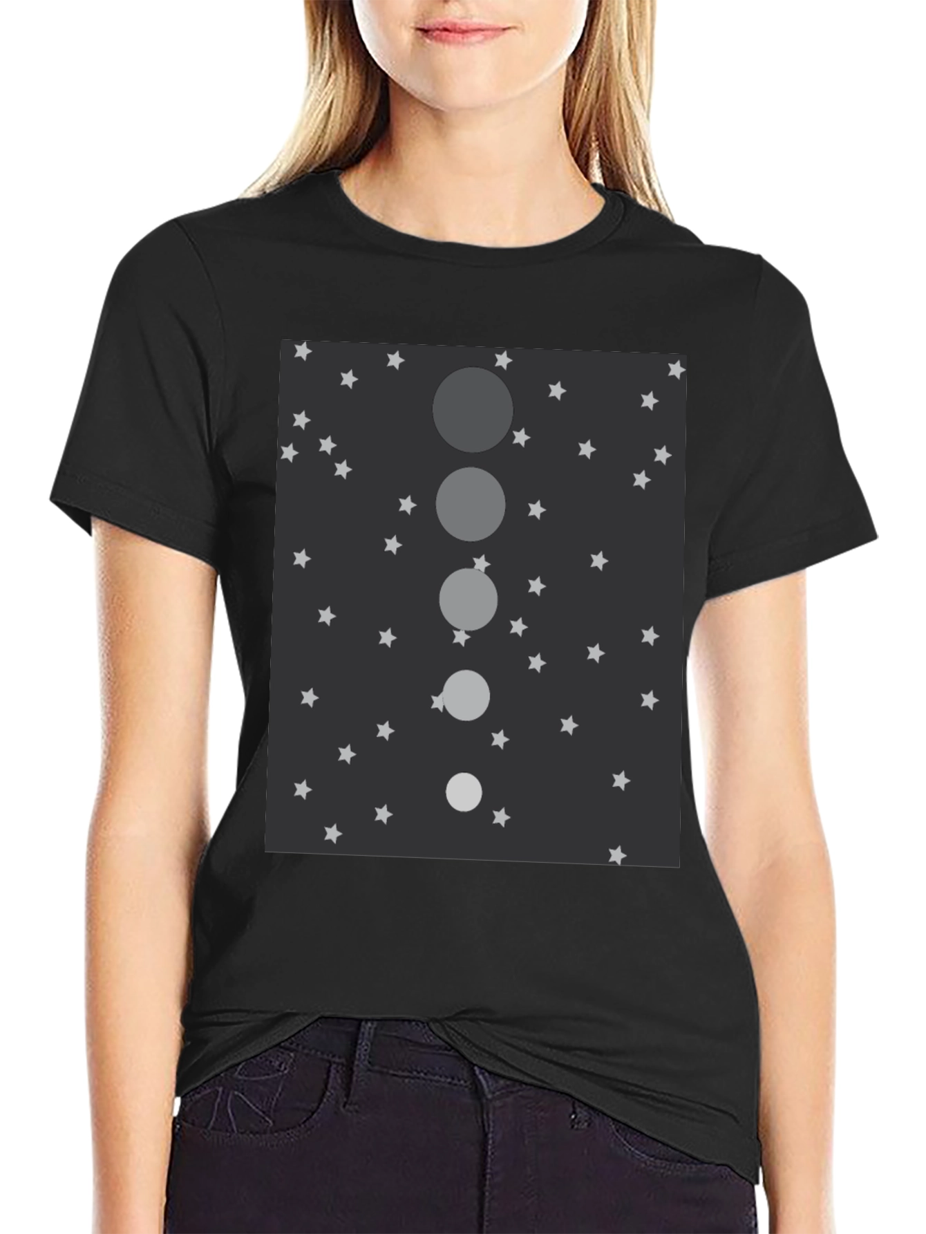 Celestial Sphere Mens Black Graphic Tee