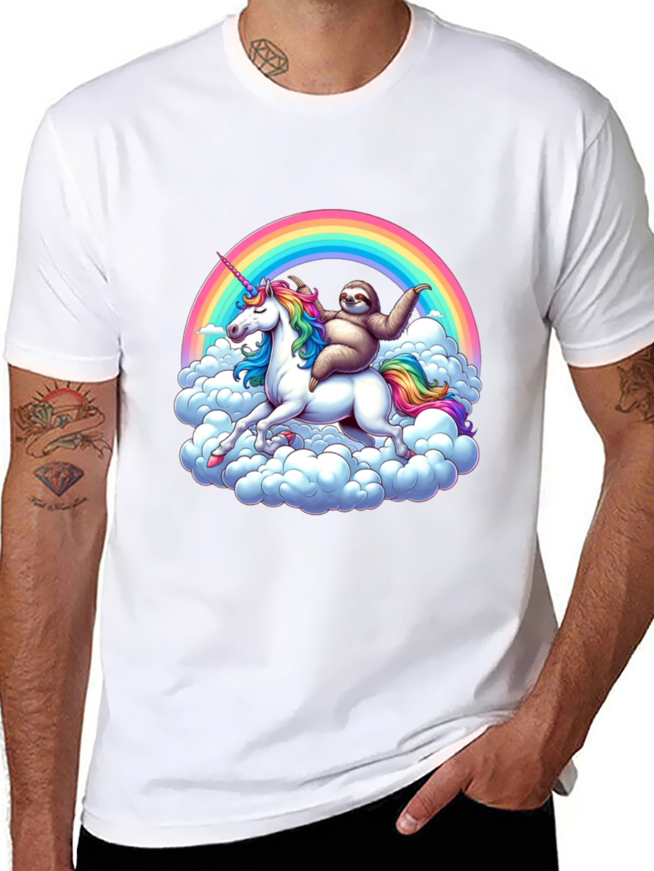 Unicorn Sloth Rainbow T-Shirt