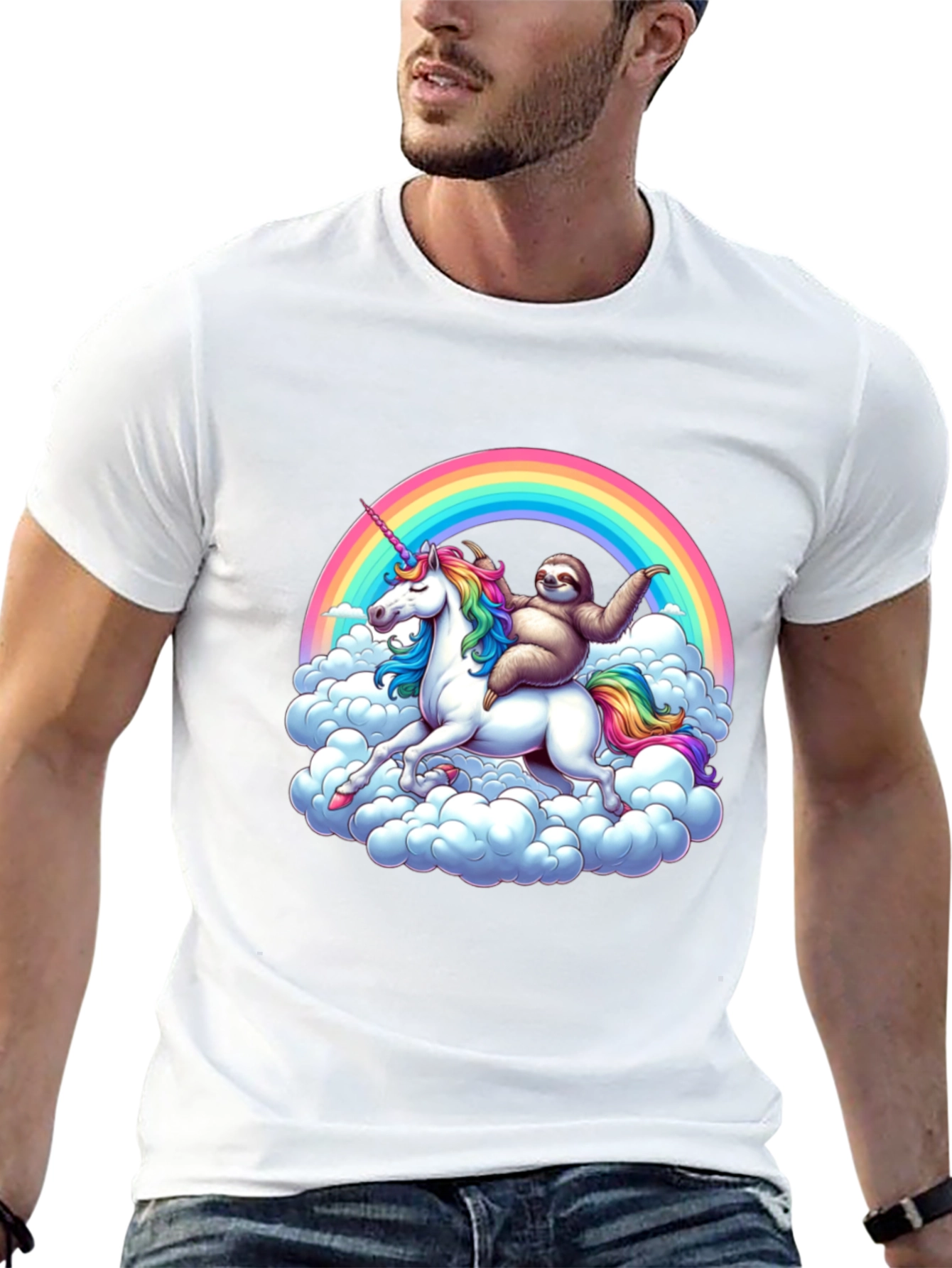 Unicorn Sloth Rainbow T-Shirt